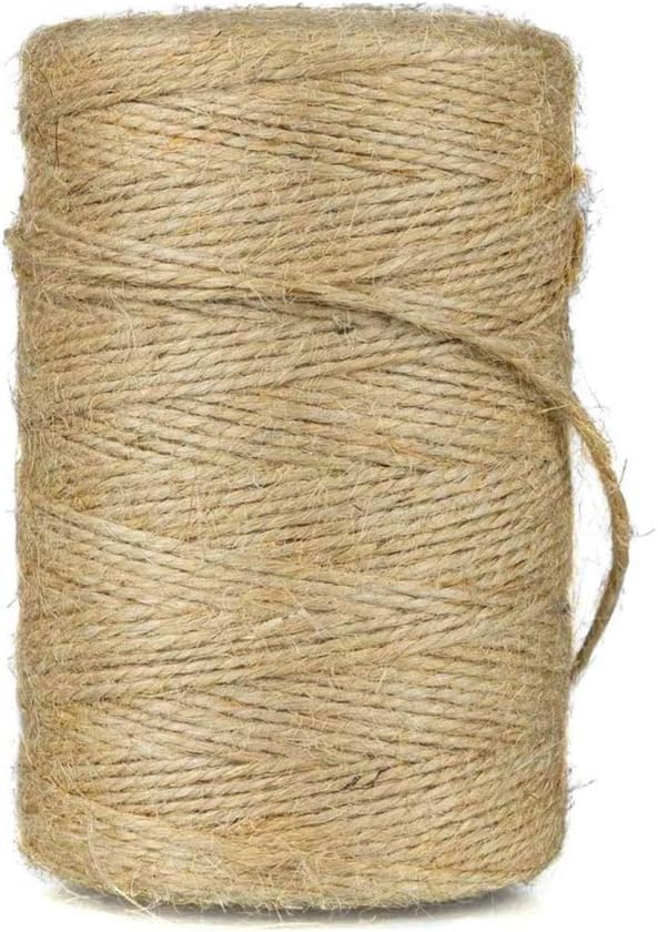 Natural Jute Twine 1mm 328ft String Rope for Crafts Wrapping Packing Wedding Gift Decor Brown Hemp Garden Home Decor 1mm 328ft Natur