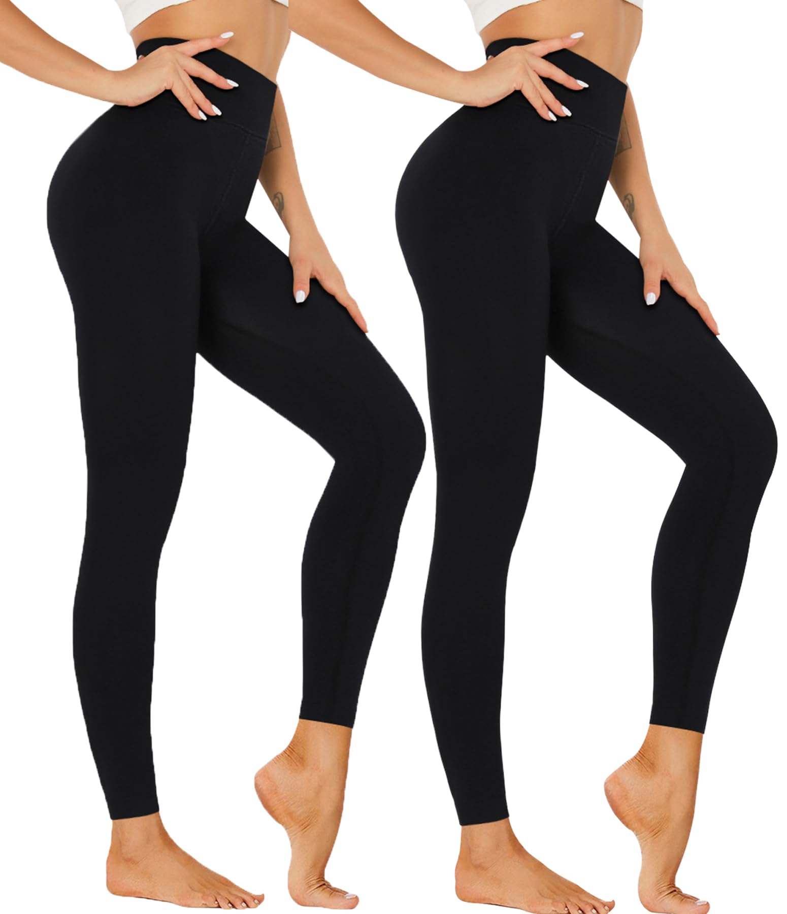 Hi Clasmix 5 Pack Super Soft Leggings for Women Pack-High Waisted Tummy Control Workout Yoga Running Gym Fitness Active Pants