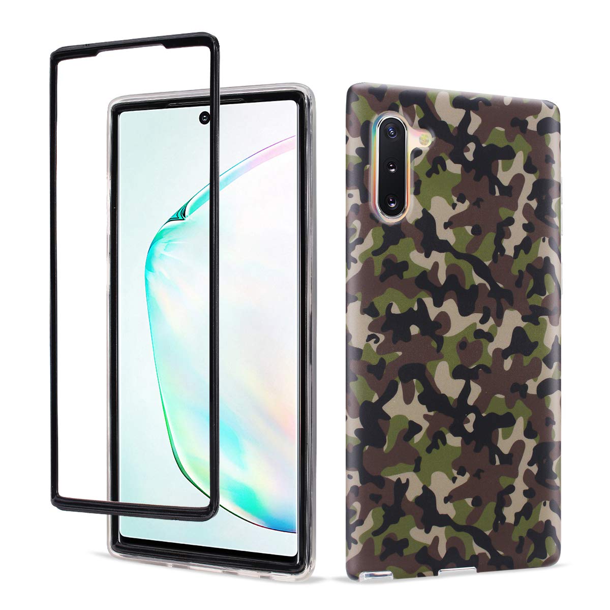 GOLINK Full Body Shockproof Protective Case for Samsung Galaxy Note 10 (2019 Release), Slim Stylish Bumper Case Without Built-in Screen Protector(Camo)