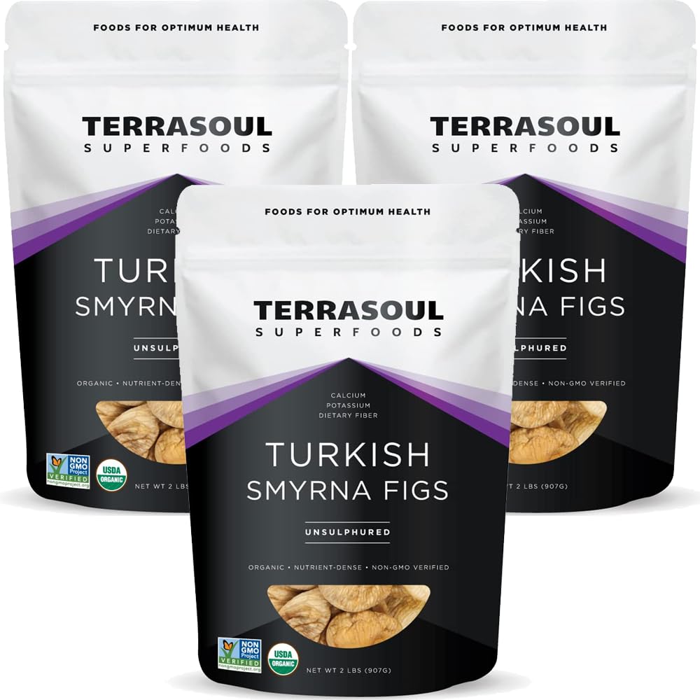 Terrasoul Superfoods Organic Turkish Smyrna Figs, 6 Lbs (Pack of 3) - No Added Sugar | Unsulphured | Perfectly Dried