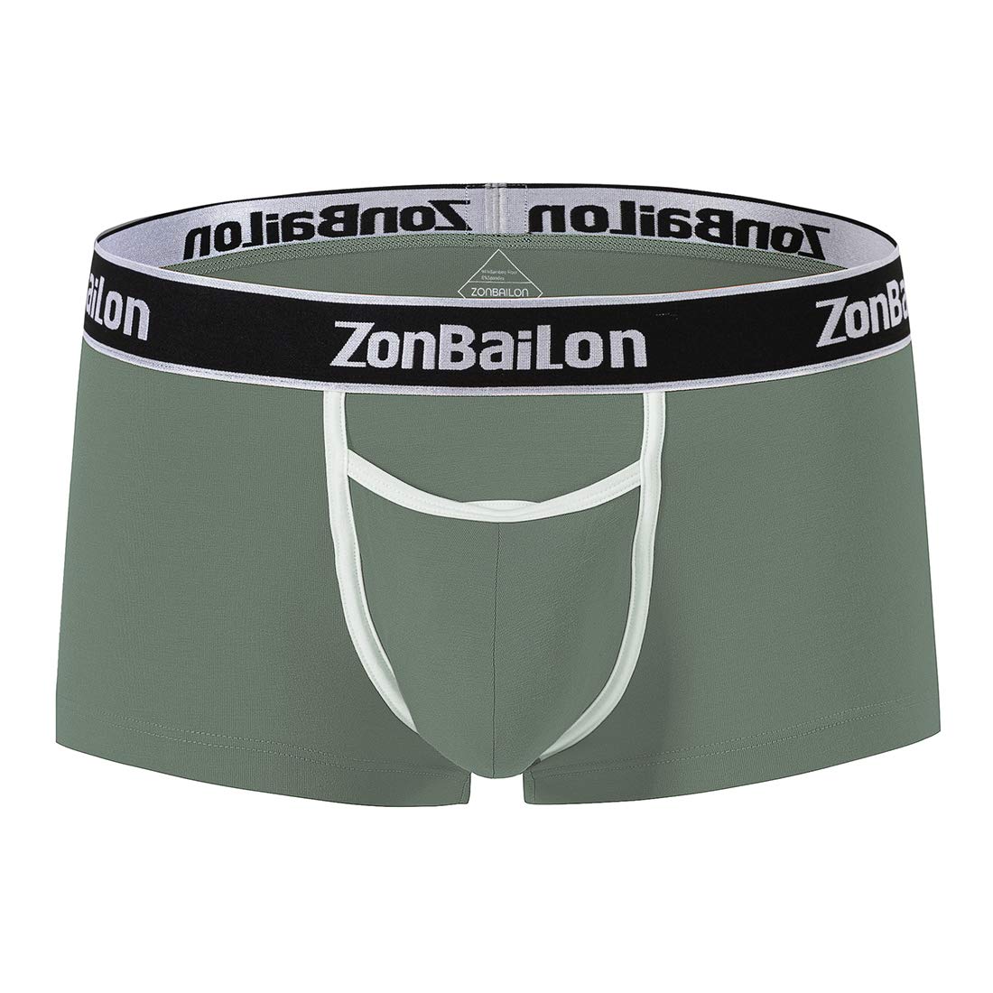 SUMABAMen's Boxer Briefs Underwear Open Fly Front with Bulge Pouch, Green 2XL