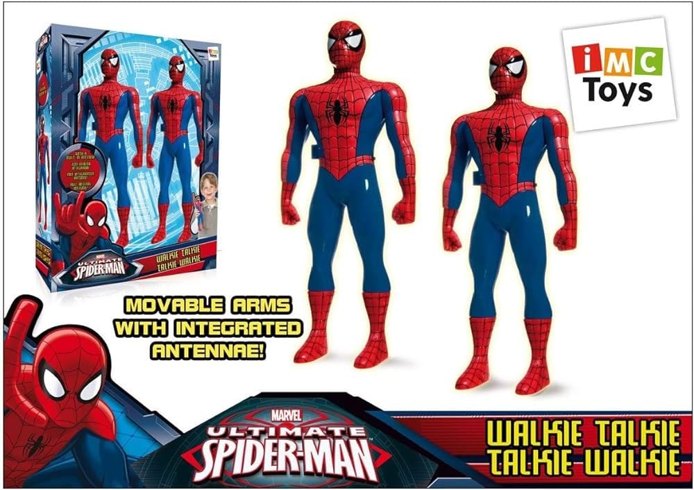 IMC Toys -Spiderman Walkie Talkie Figure Pack Of 2 - Red Blue