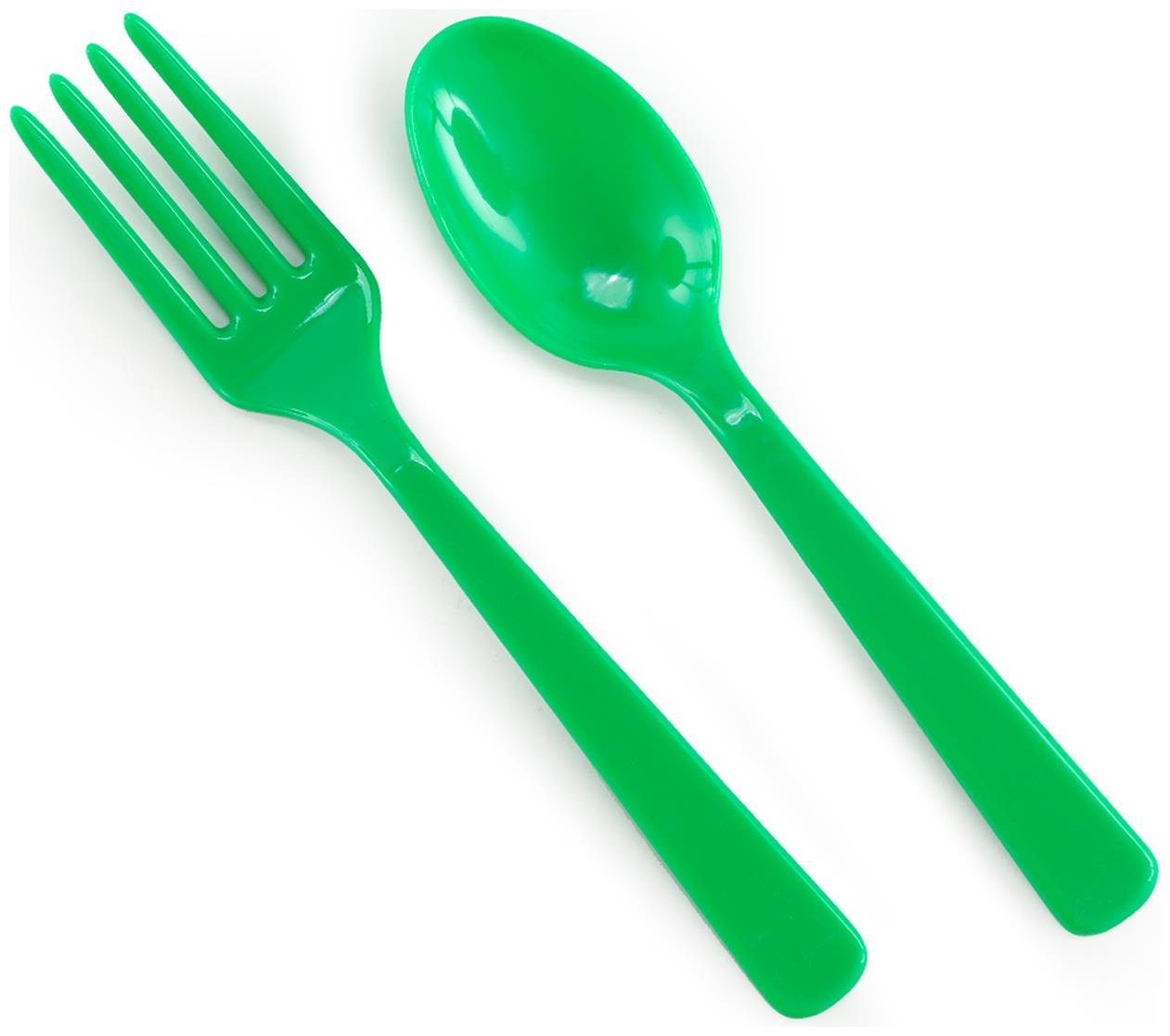 Maryland Plastics Forks & Spoons - Green (8 Each)