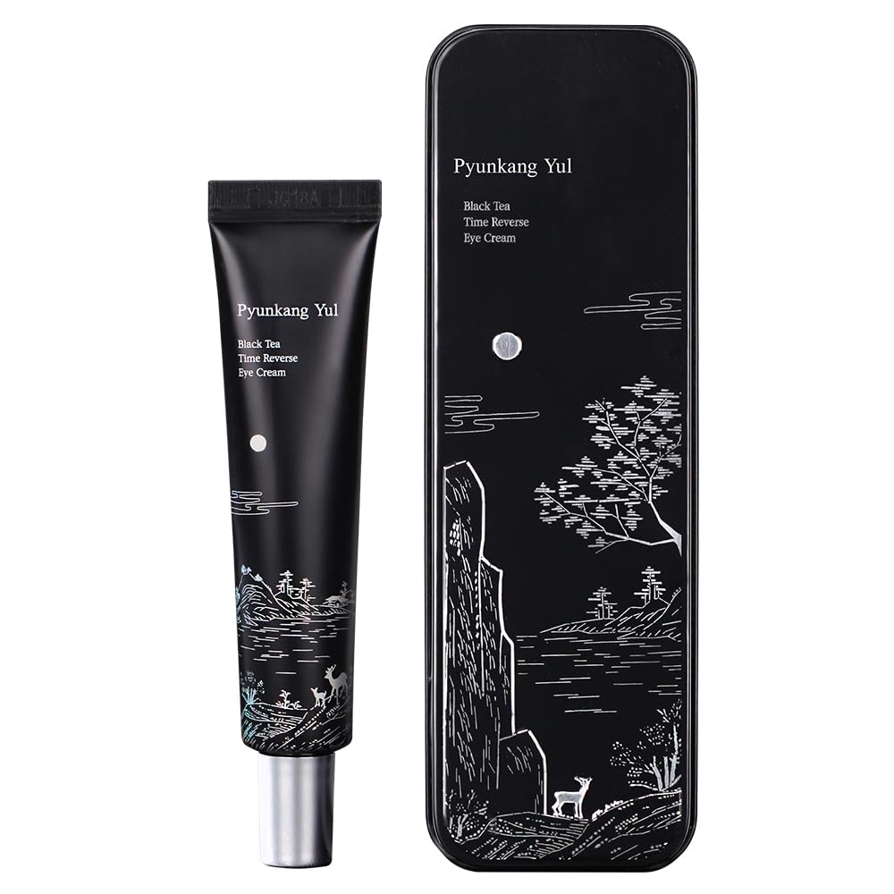 Pyunkang YulBlack Tea Time Reverse Eye Cream, Luxurious Firming, Hyaluronic Acids, Ceramide Rich Nourishment, Moisture Barrier and Peptides Increasing Skin Elasticity, Fermented Black Tea 0.85 fl.oz.