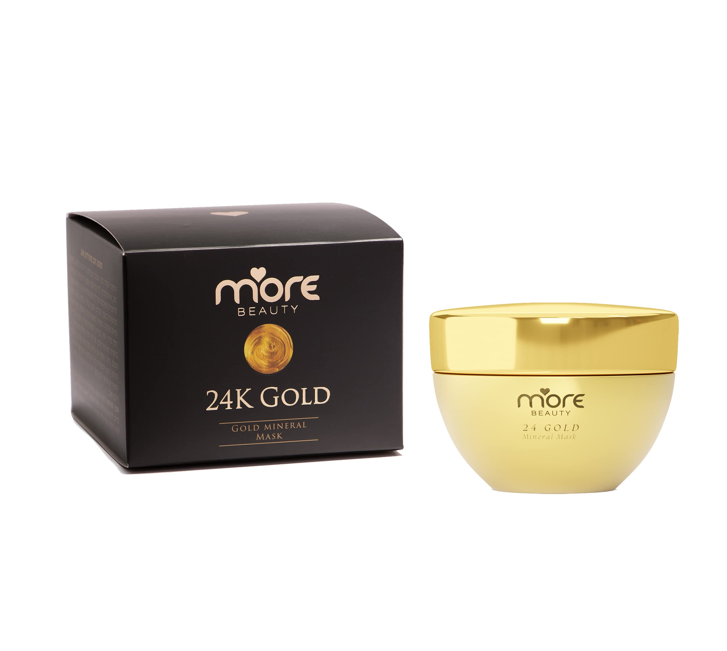 MoreBeauty 24K Gold Mineral Facial Mask with Deadsea Minerals Anti Aging, Toning & Rejuvenating Face Mask, 3.4 Fl Oz