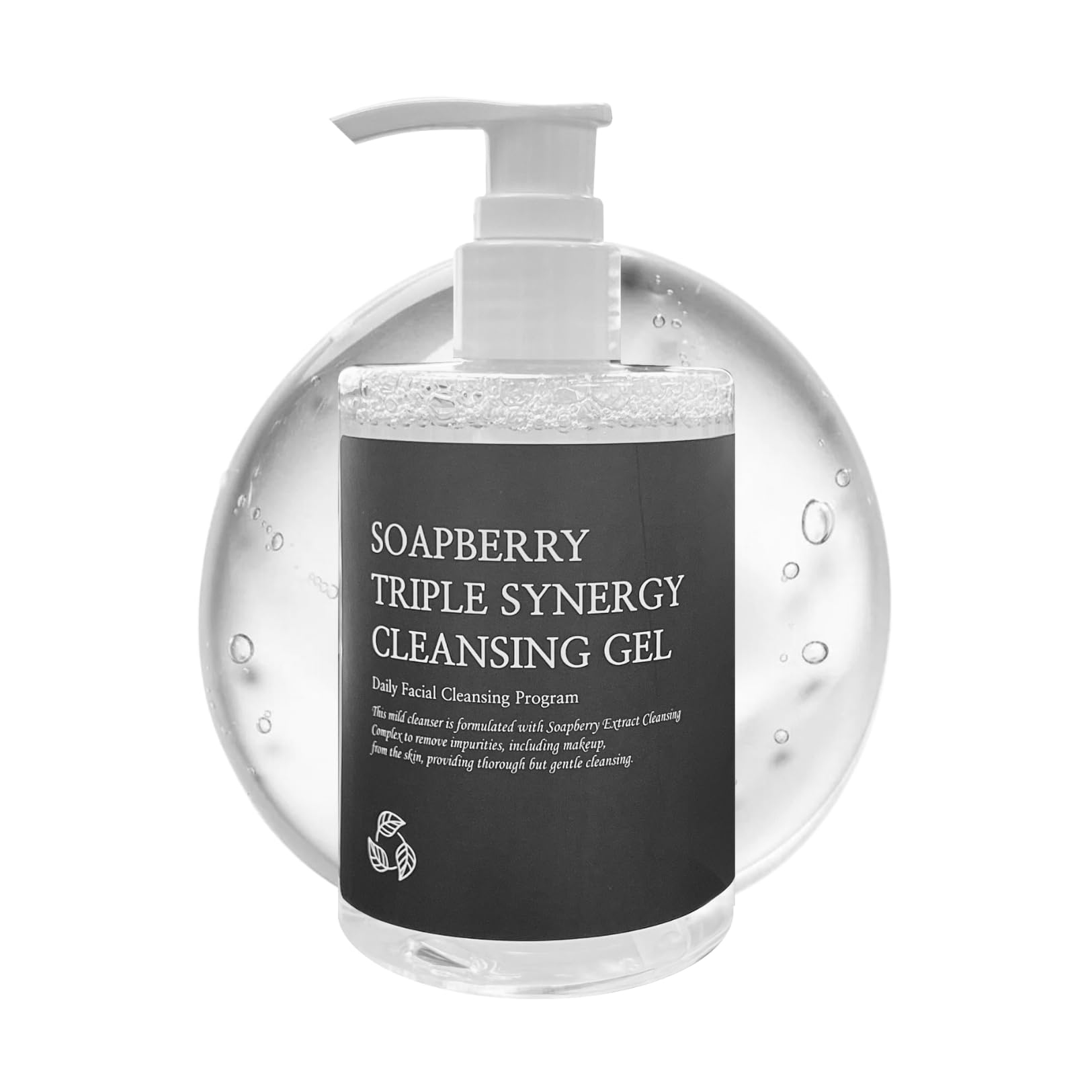 Soapberry Triple Synergy Gel Cleanser with 5 types of Bean, Daily Facial Wash for sensitive skin, 8.45 fl.oz, 250ml