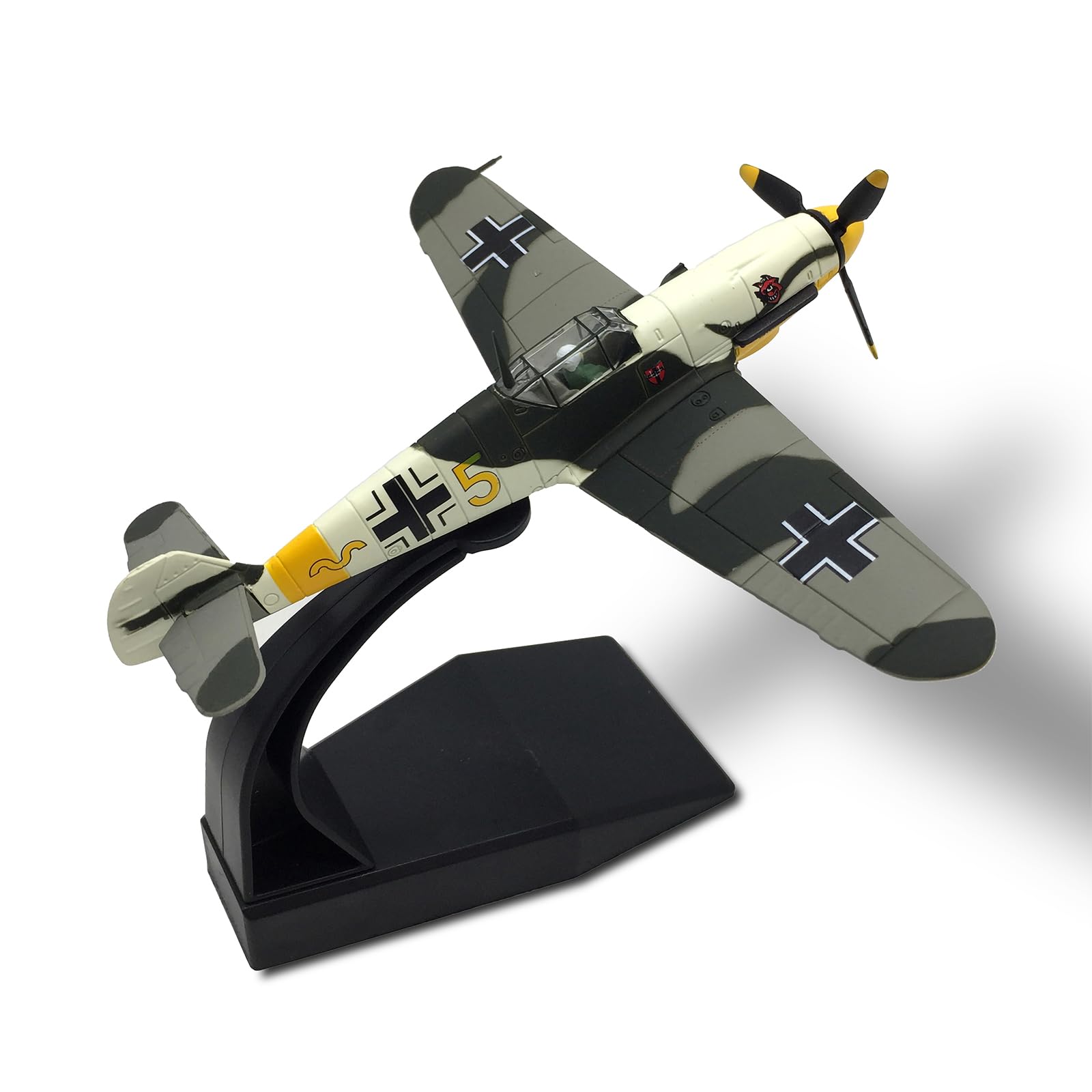 1/72 Scale German WWII Messerschmidt BF-109 Fighter Model Diecast Airplanes Military Display Model Aircraft for Collection Classic Model (Jungle Camouflage)