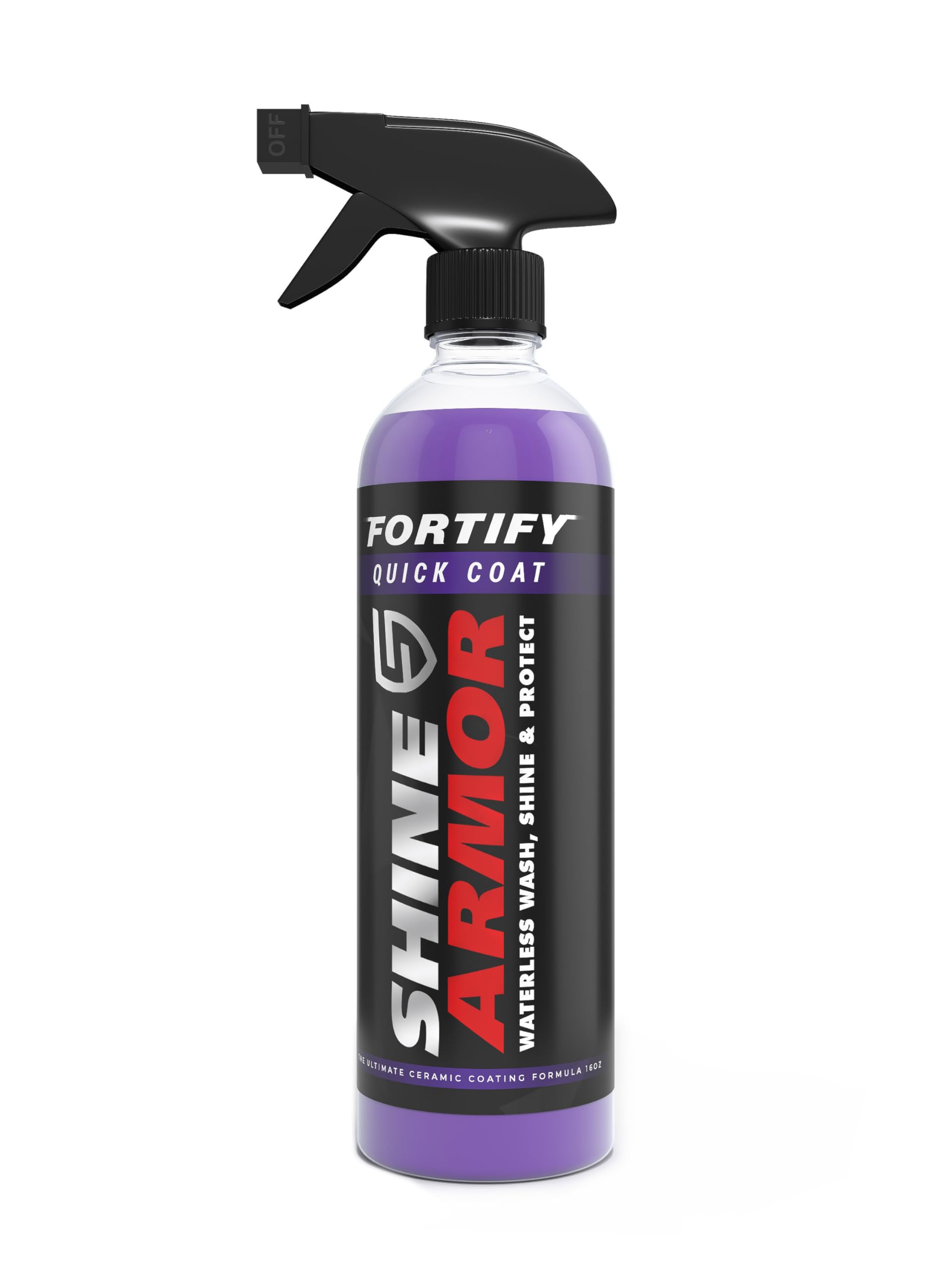 Shine Armor Fortify Quick Coat ââ‚¬â€œ Ceramic Coating - Car Wax Spray - Waterless Car Wash & Wax - Hydrophobic Top Coat Polish & Polymer Paint Sealant Protection