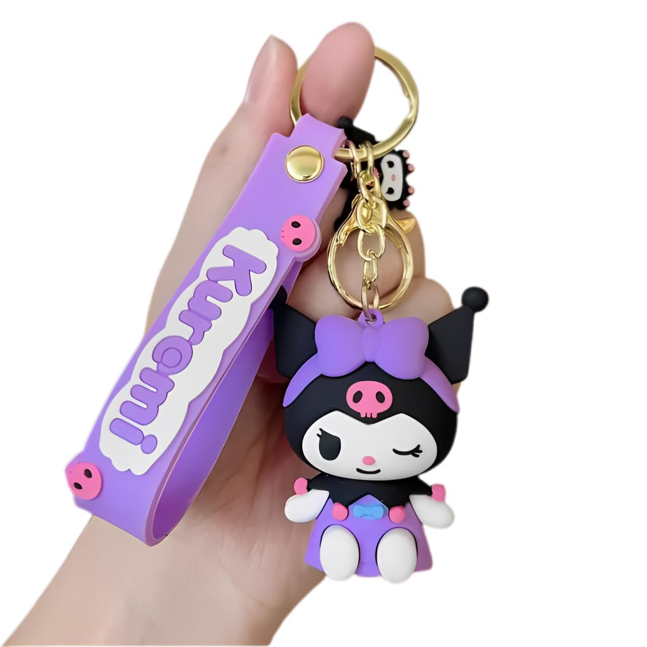 Cute Kuromi Keychains For Girls Boys, Cute Pendant Keychains Accessories, Cute Kawaii Key ring Purse Backpack, Key Chain Accessories Wristlet Key chain Car Charms