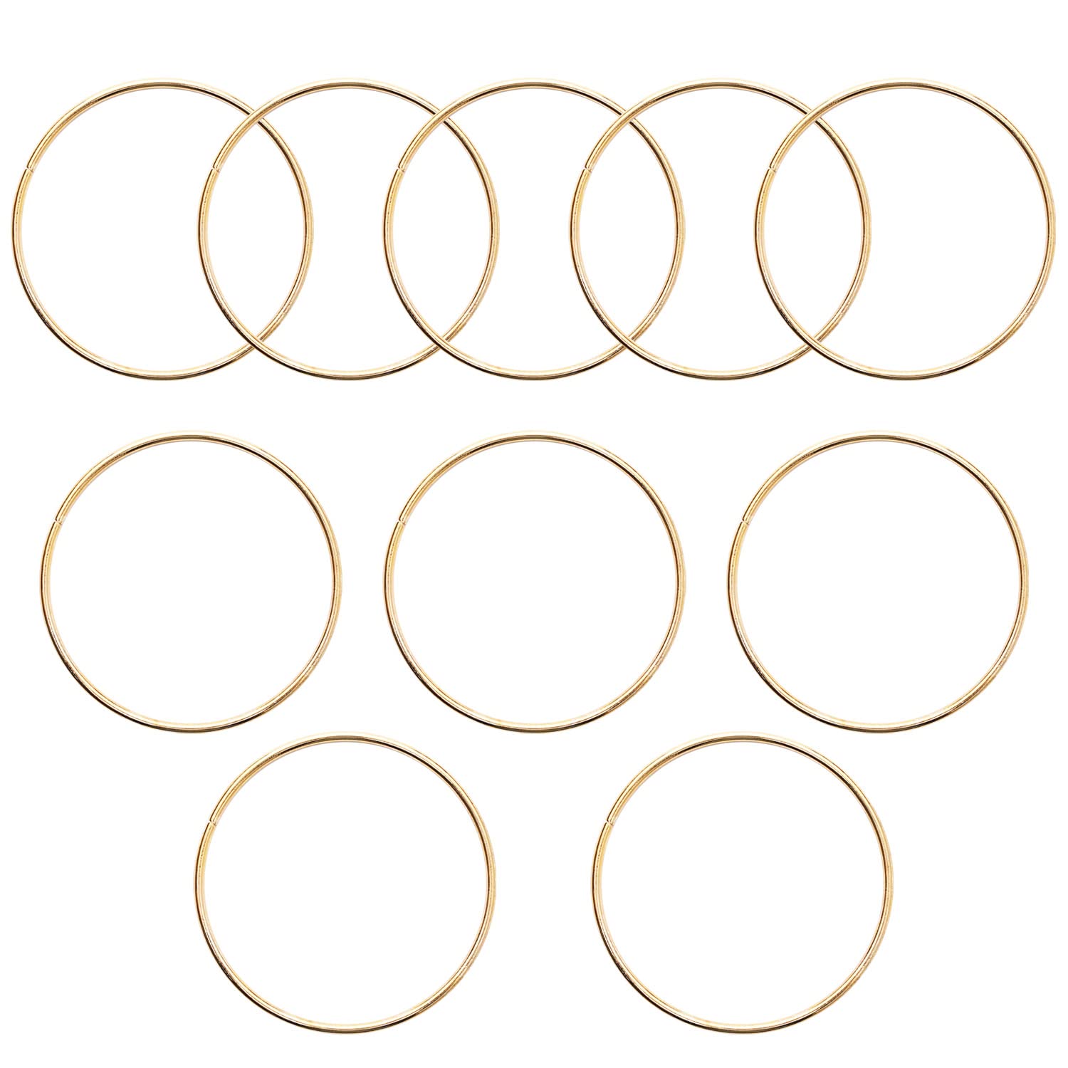 10 Pcs 2.5 Inch Dream Catcher Rings Metal Craft Rings Hoops Gold Macrame Hoops Rings for Macrame,DIY Craft and Dream Catcher Supplies