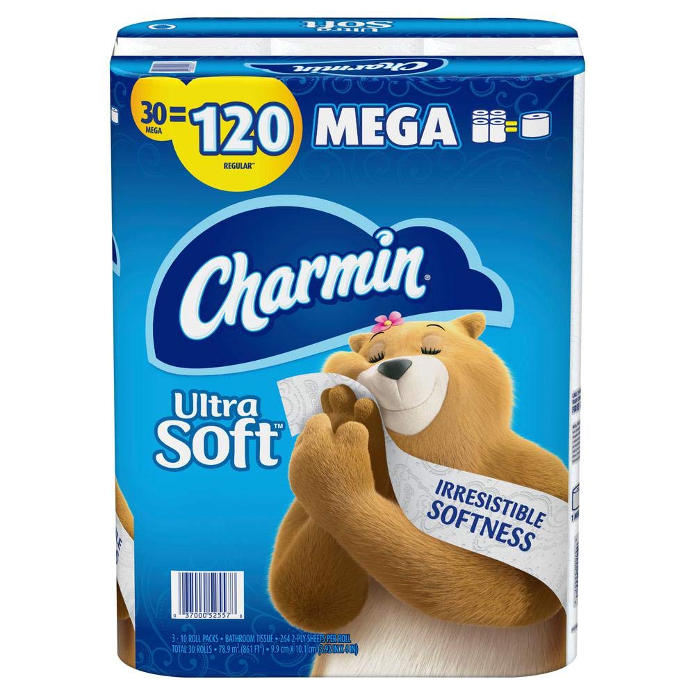 CharminUltra Soft Bathroom Tissue (30 Mega Rolls = 120 Regular Rolls) Toilet Paper