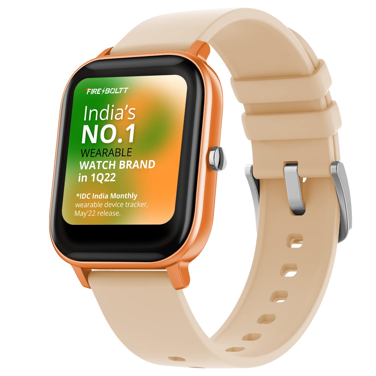 Fire-Boltt Spo2 Full Touch 3.56 Cm (1.4 Inch) Smart Watch 400 Nits Peak Brightness Metal Body 8 Days Battery Life With 24 * 7 Heart Rate Monitoring Ipx7 With Blood Oxygen, Fitness, Sports (Gold)