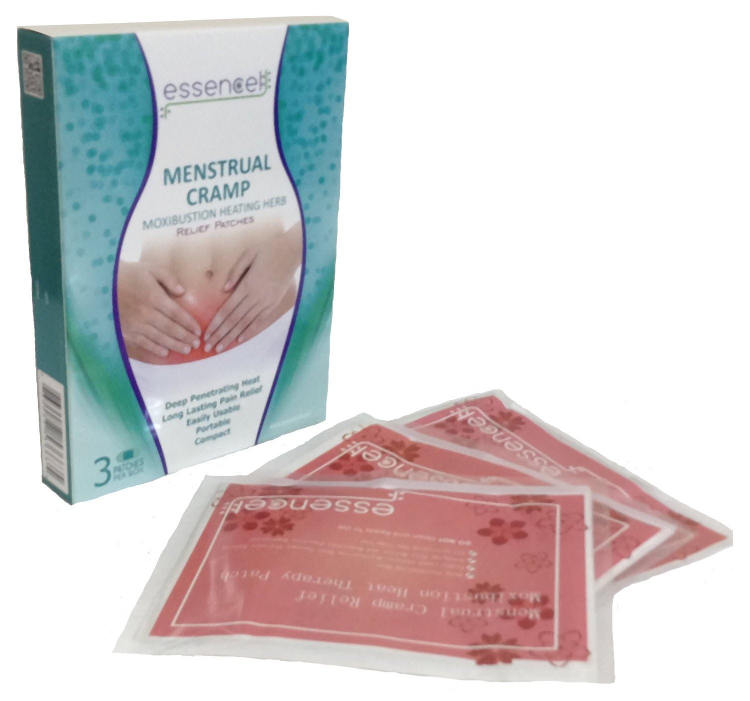 Moxibustion Menstrual Cramp Relief Natural Heating Herb Pad Heat Therapy Patches-Pack of 3