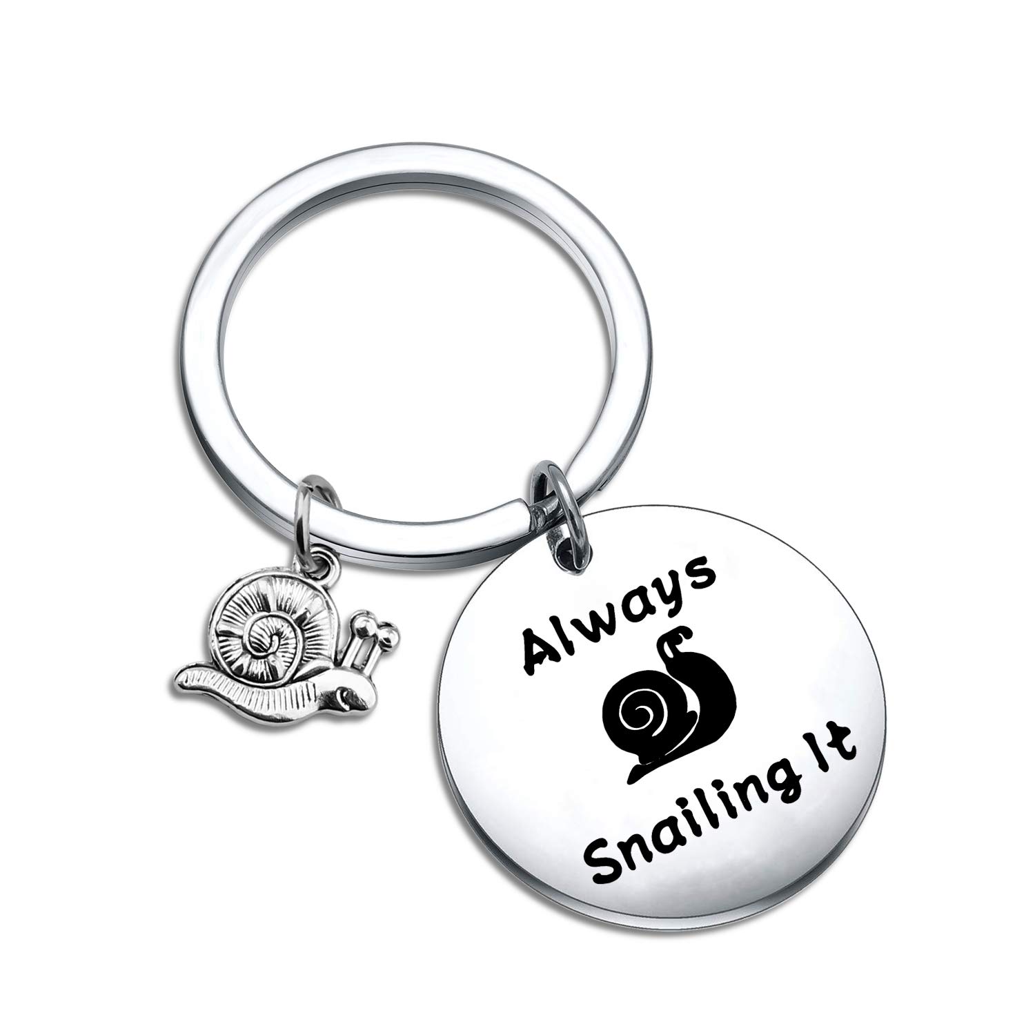 Snail Jewelry Always Snailing It Keychain Slow Down Gift Snail Lovers Gift Graduate Student Gift