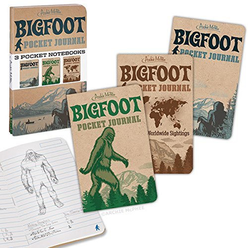 Archie McPhee 3 Pocket Notebooks, Bigfoot Pocket Journal, by Archie McPhee - Accoutrements