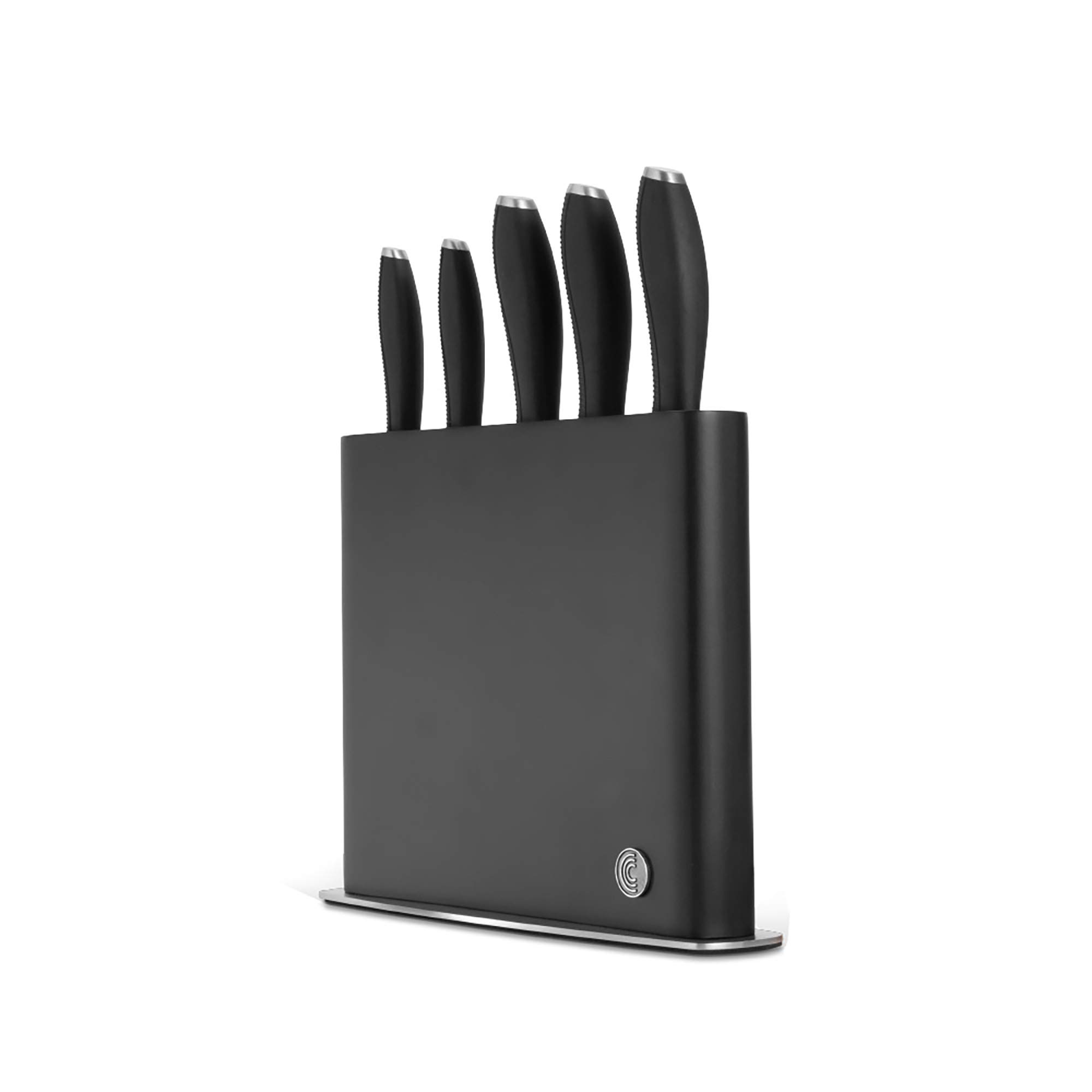 Circulon6-Piece Kitchen Knife Set - Japanese Stainless Steel - Non Stick Blades - Textured Handles - Professional Knife Set - Knife Block Included