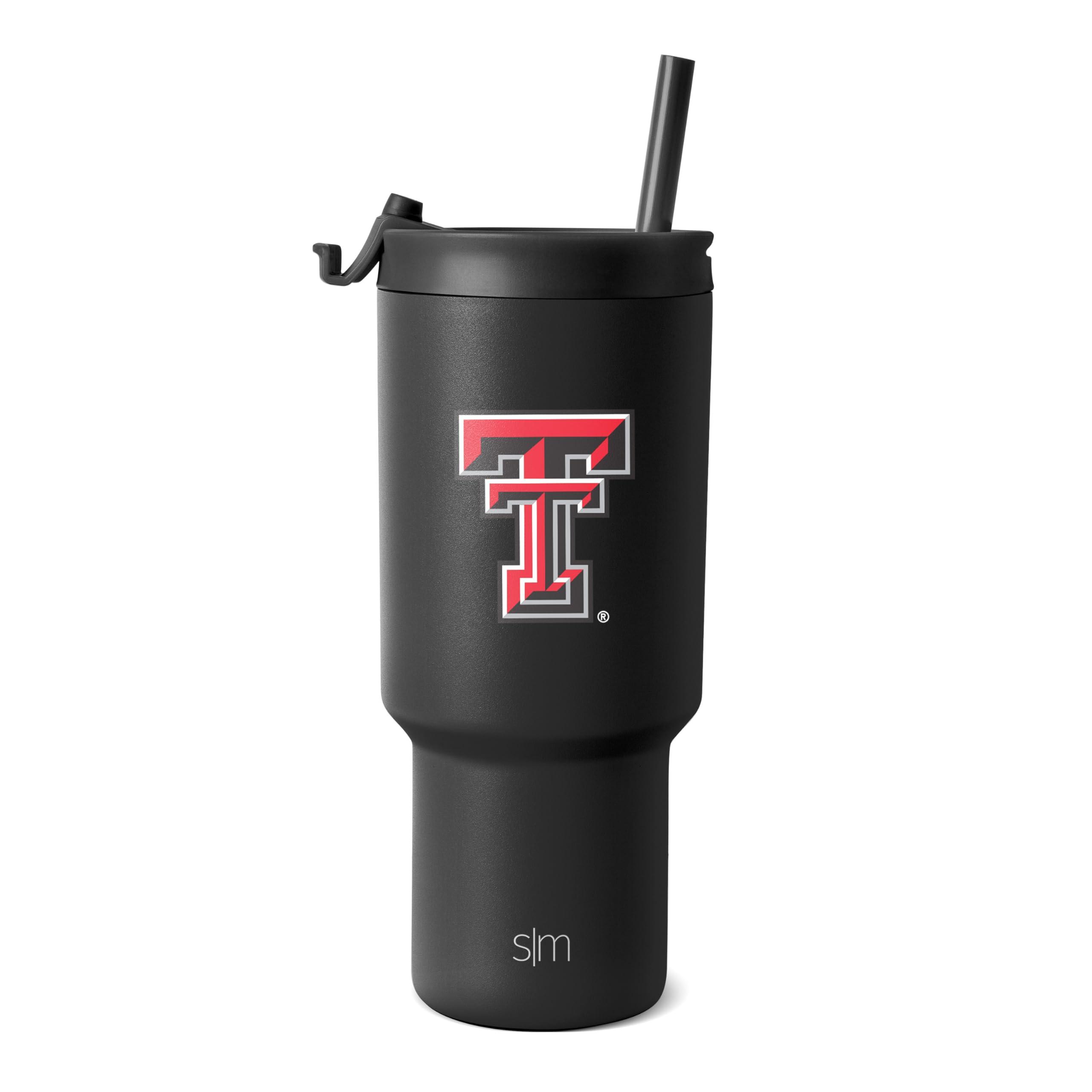 Simple ModernOfficially Licensed Collegiate Texas Tech Red Raiders 30 oz Tumbler with Flip Lid & Straws | Insulated Cup Stainless Steel | Gifts for Men Women | Trek Collection | Texas Tech University