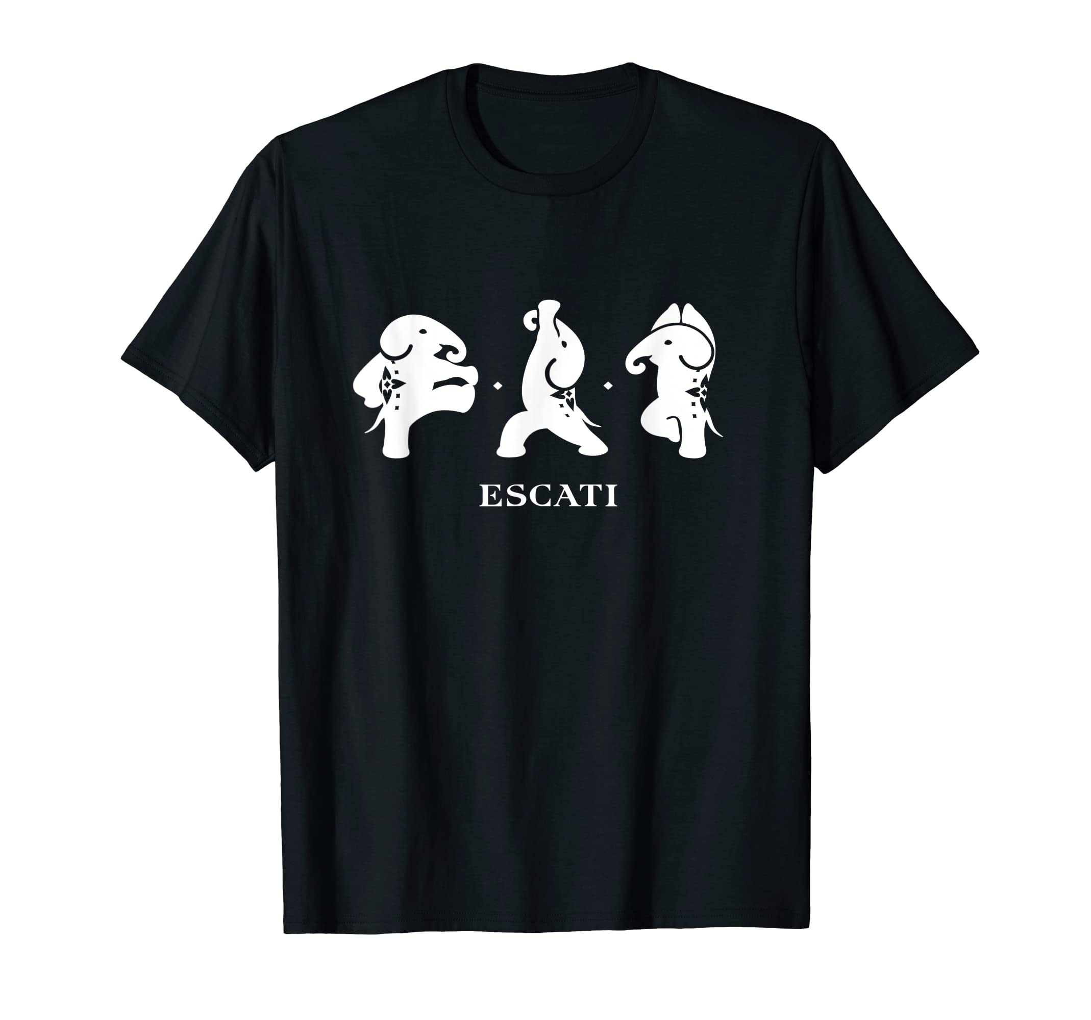 Escati The Elephant - Triple Yoga Pose T-Shirt T-Shirt