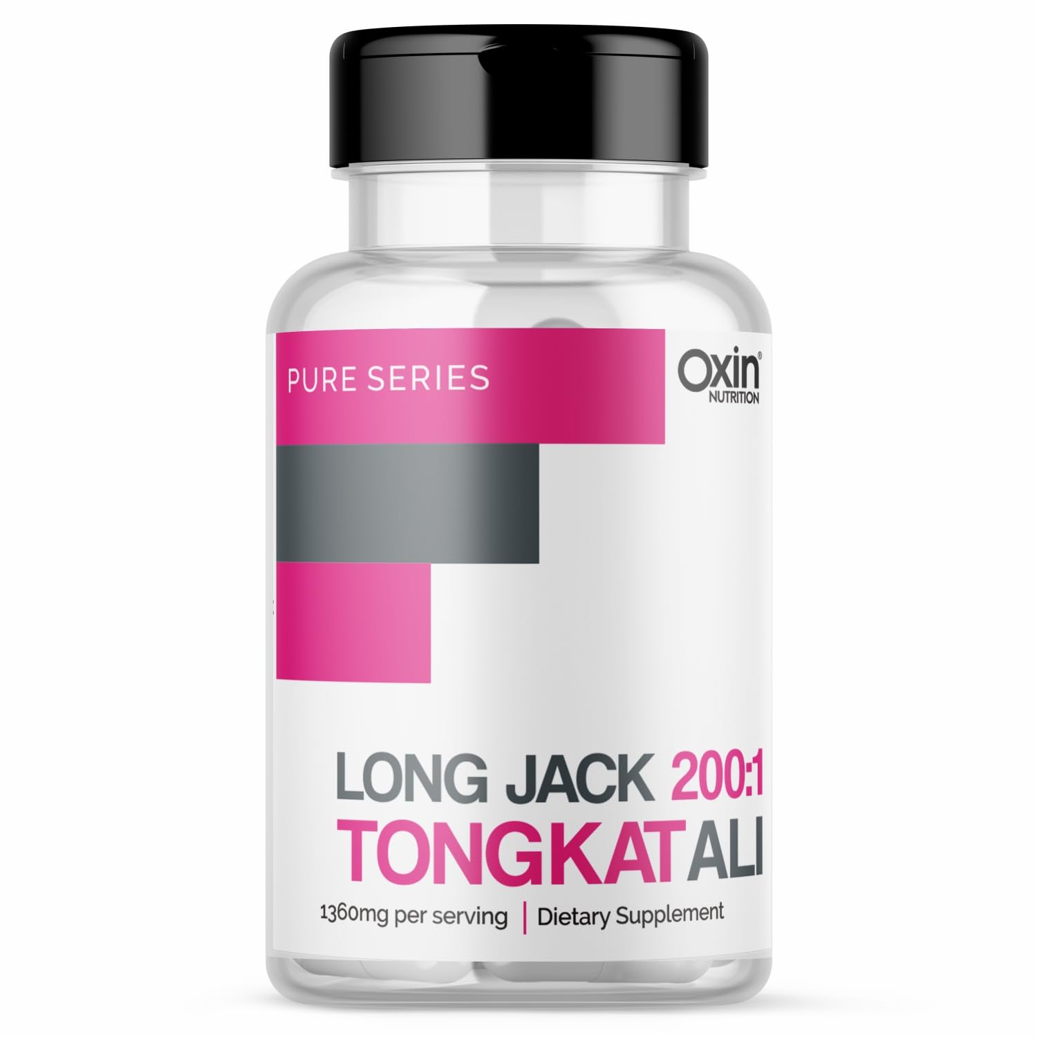 Oxin Nutrition Tongkat Ali Root Extract 200:1 with Active Eurycomanone 90 Capsules