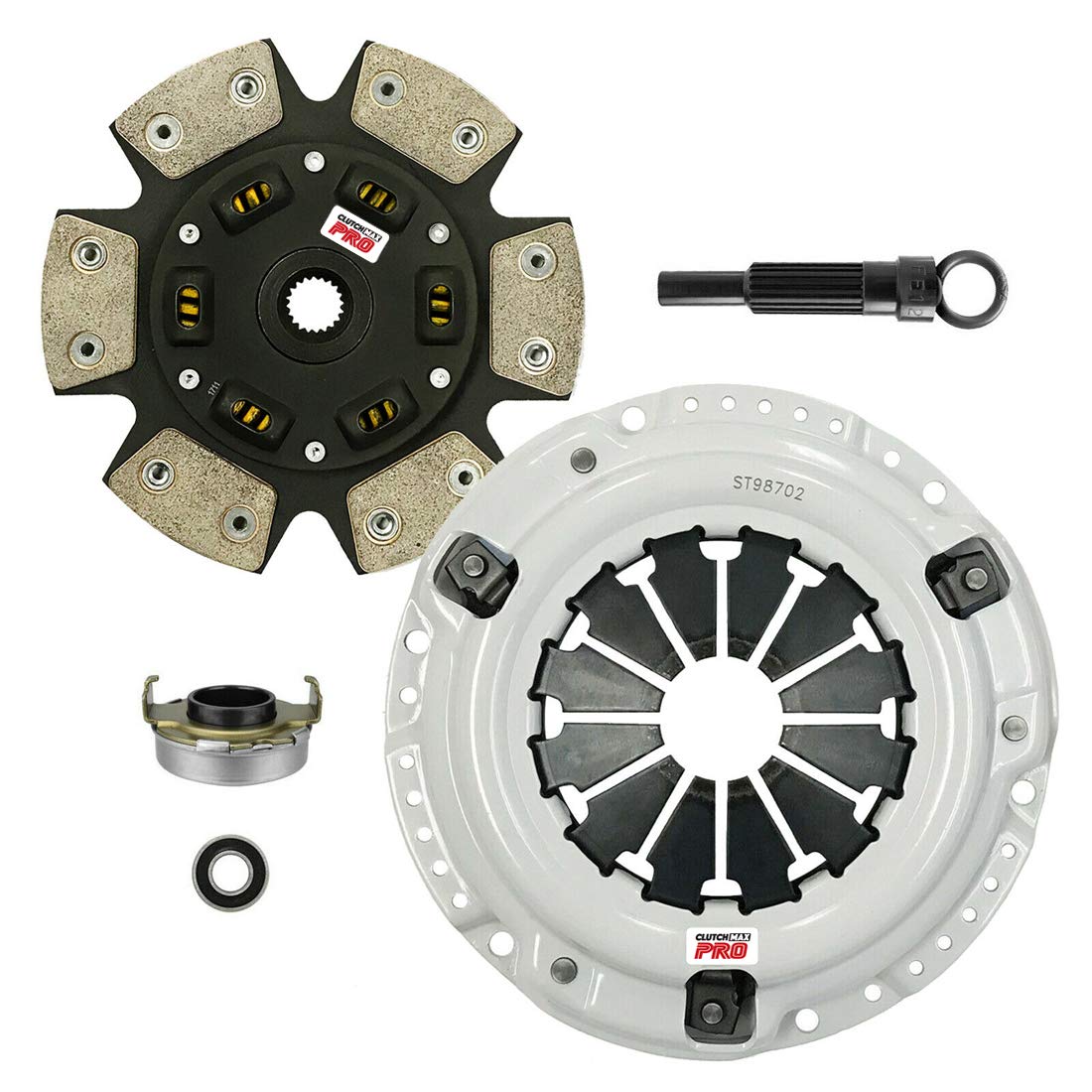 ClutchMaxPRO Performance Stage 3 Clutch Kit Compatible with 1993-1995 Civic Del Sol 1992-2005 Civic 1.5L 1.6L 1.7L D15 D16 D17 (CP08022HDC-ST3)