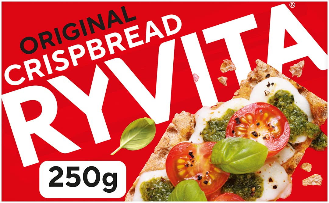 Ryvita Original Crispbread, Low Fat, Healthy Snack, High in Fibre, 250 g