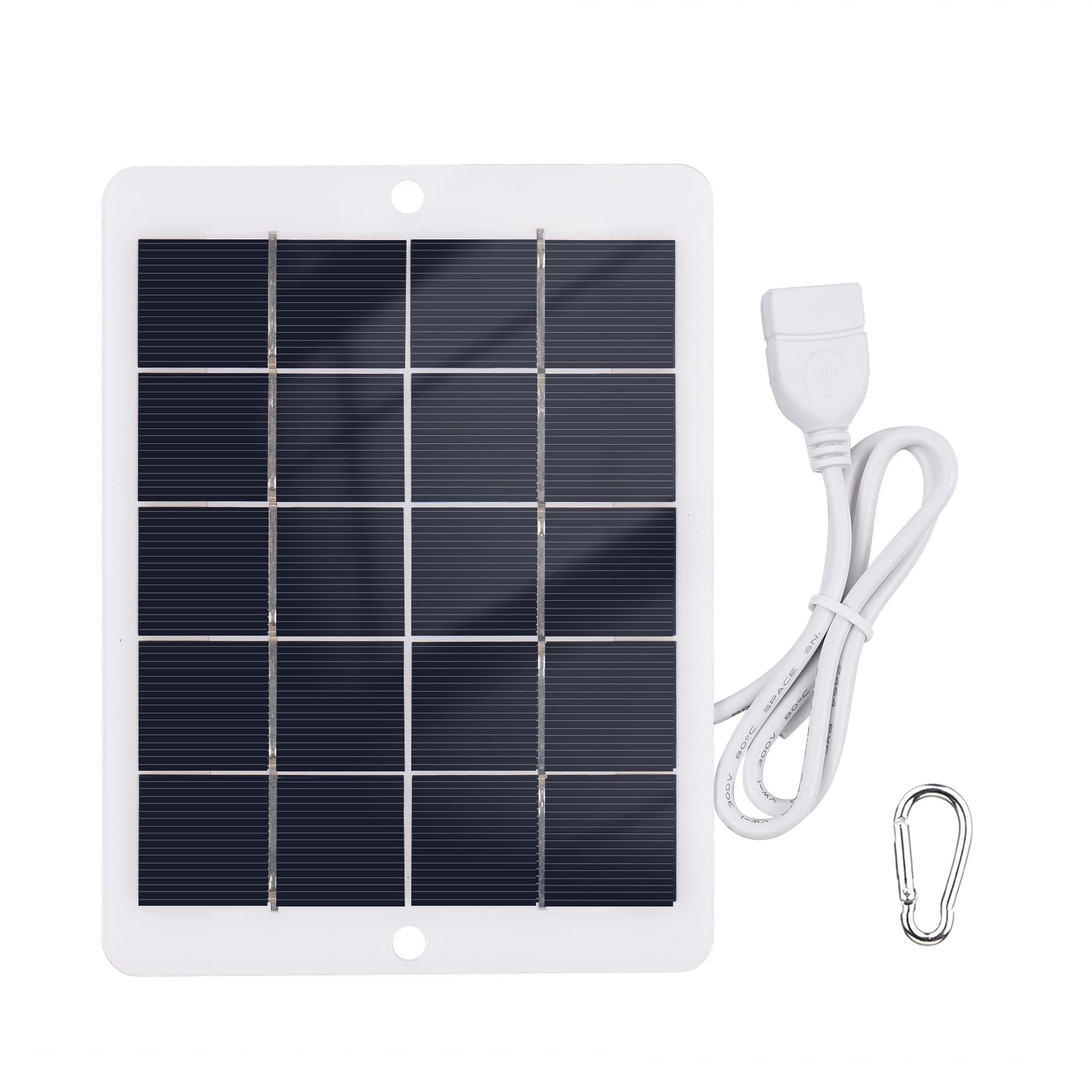 Solar Panel, Decdeal 3W 5V Portable Solar Charger Waterproof Solar Panel Charger for Camping with USB Interface for Charging Mobile Phones Mini Fans LED Light