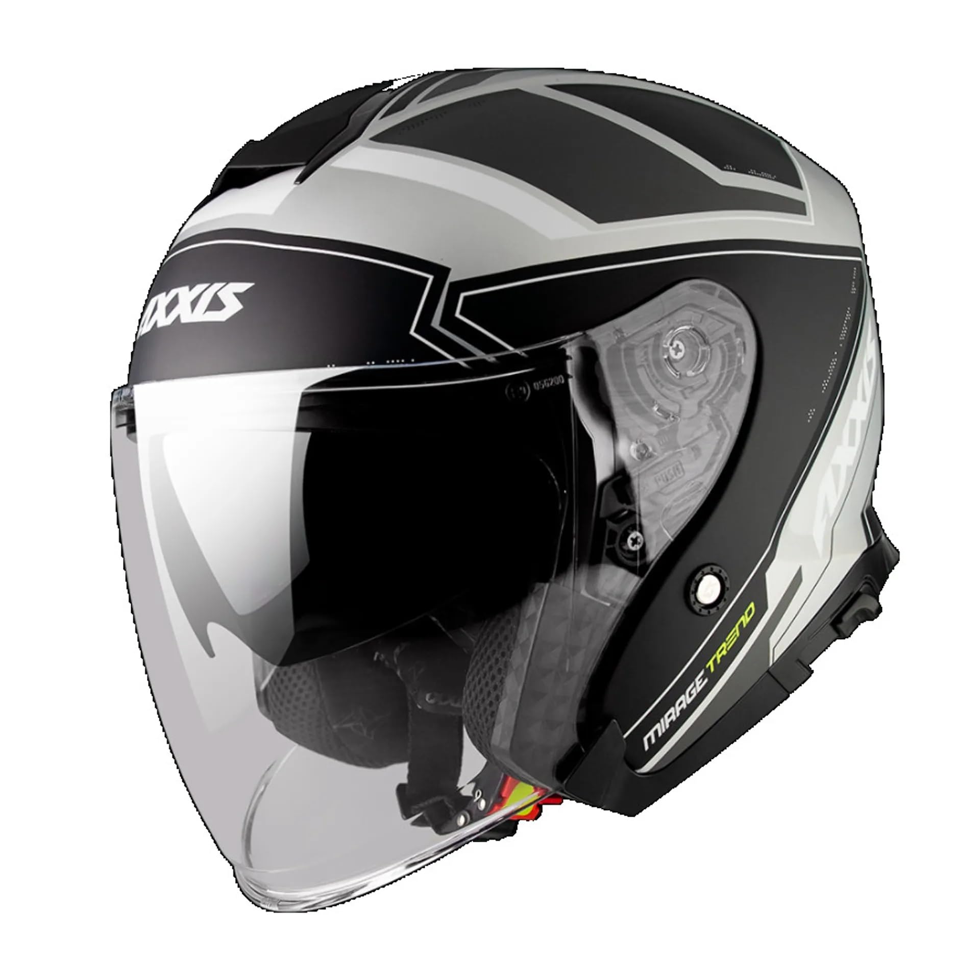 AXXIS Jet OF504SV Mirage SV Trend C2 Helmet, Solar Glass, Matte Grey Size-M