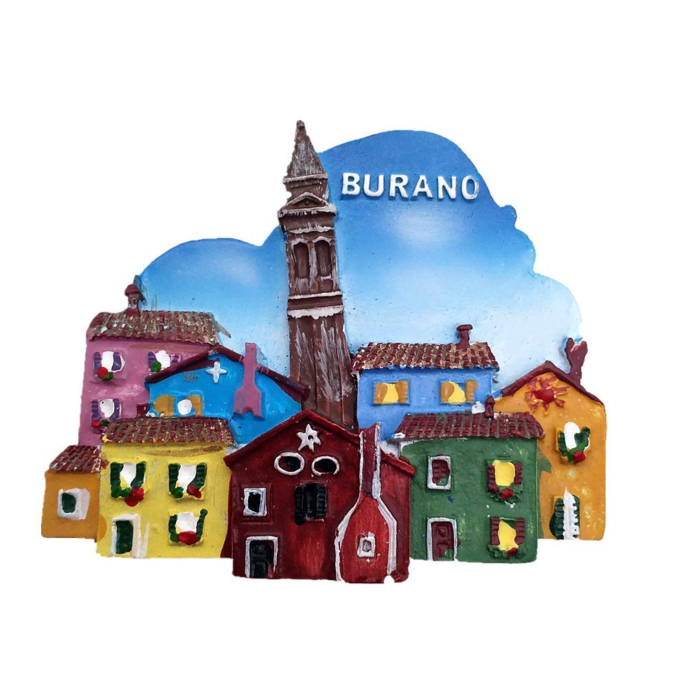 Burano Venice Italy 3D Fridge Magnet Tourist Souvenir Gift Home Kitchen Decoration Magnetic Sticker Burano Venice Refrigerator Magnet