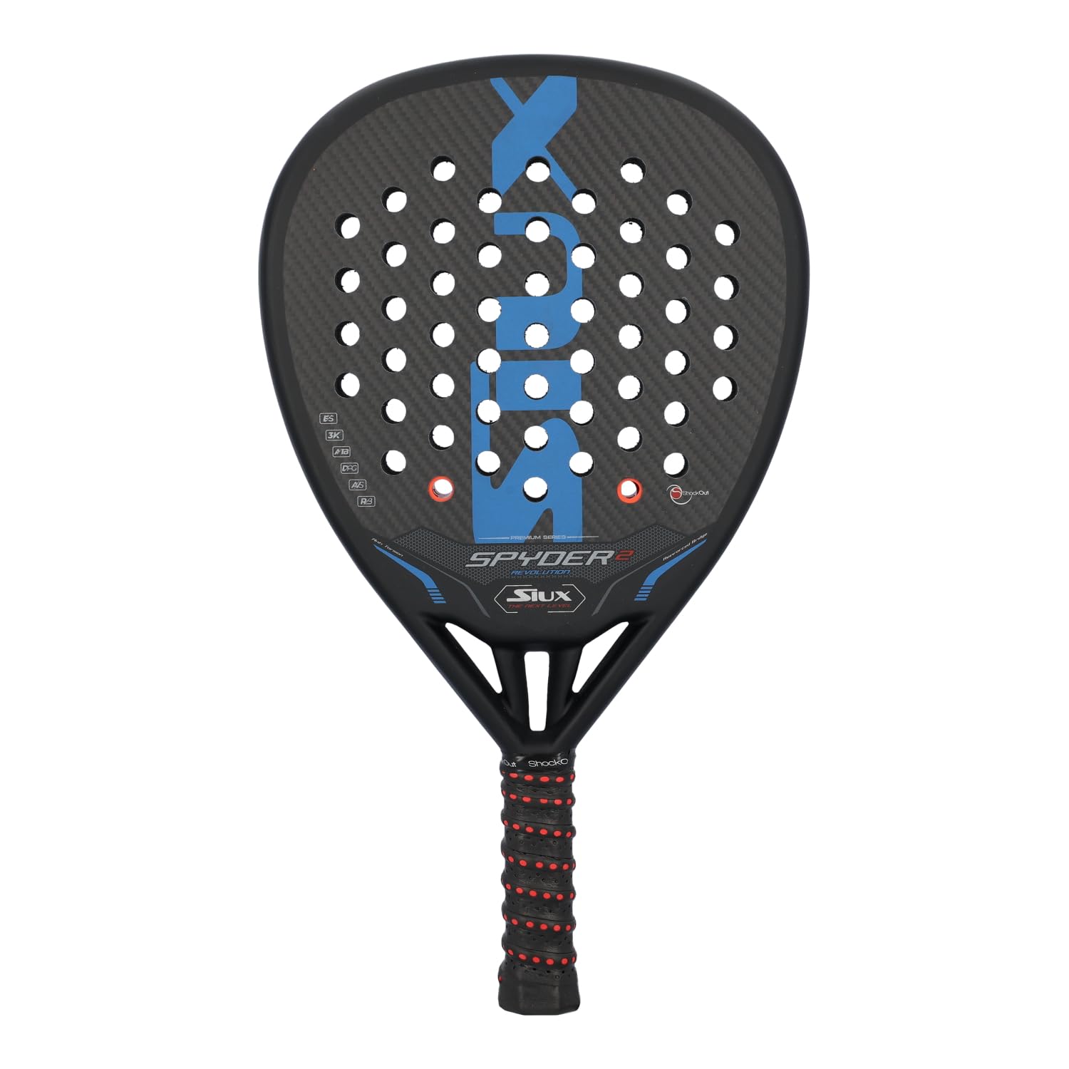 Siux SIUX-28762 Unisex Adult Padel Racket, Black, One Size