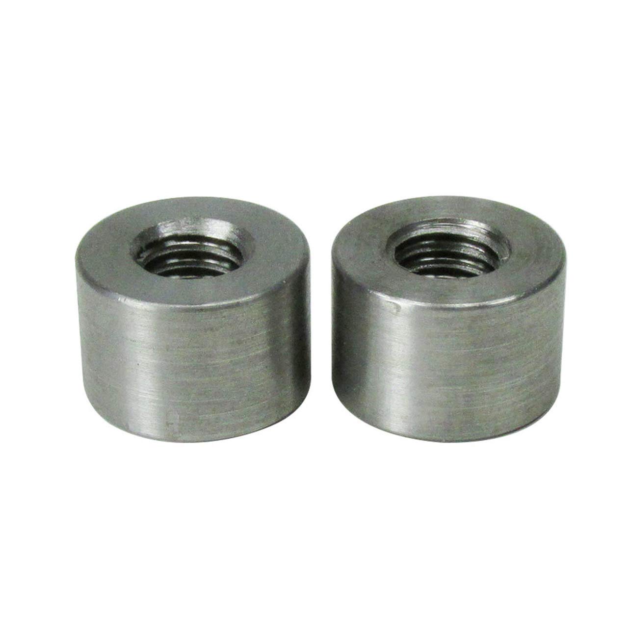 3/8"-16 Short Straight Threaded Steel Bungs - Quantity of 2 - Made in The USA - Fabrication Parts DIY Motorcycle Chopper Bobber Cafe Racer Builder