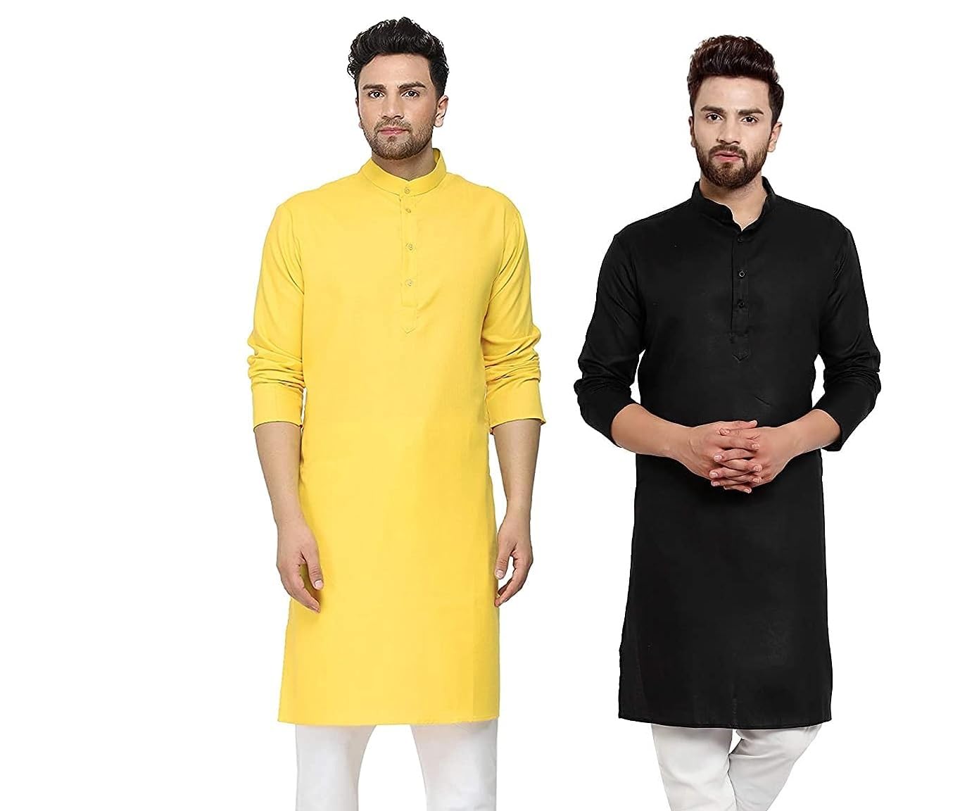 GOLAZO Men's Cotton Kurta Combo - Pack of 2 | Traditional Ethnic Wear for Festivals & Celebrations