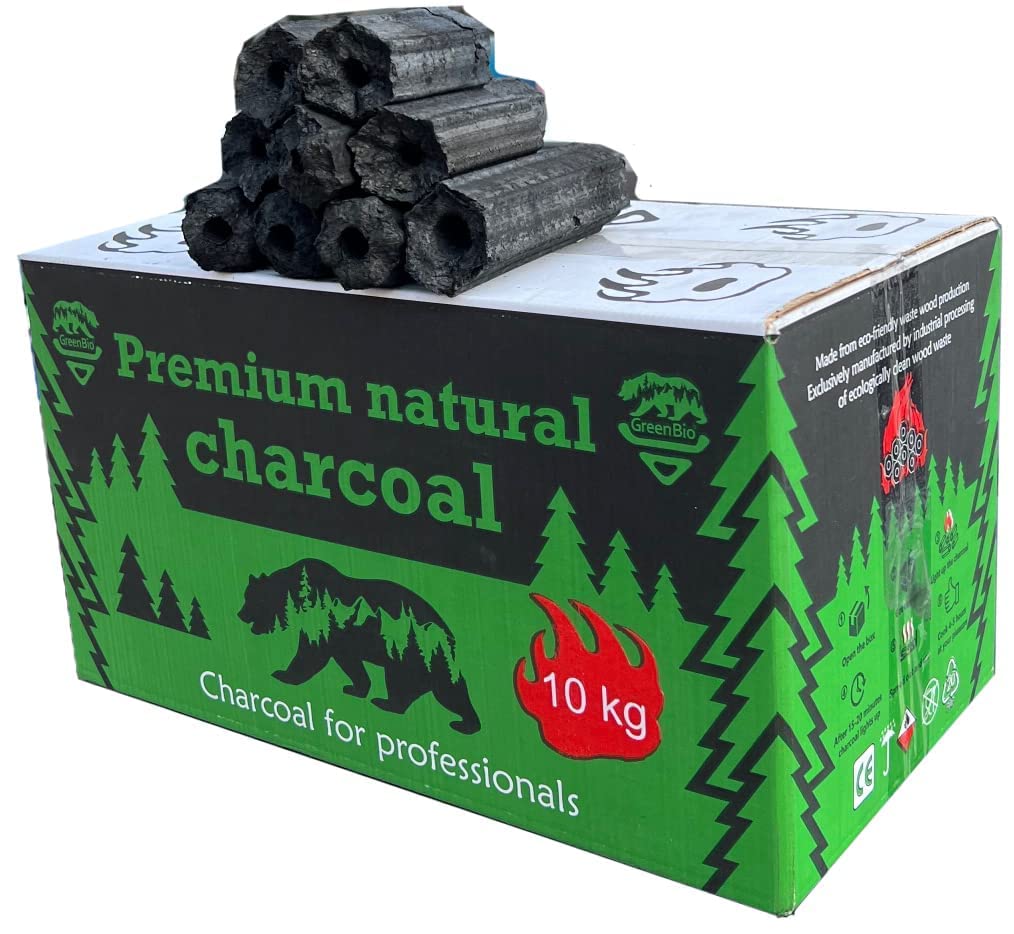 GreenBio BBQ Premium Charcoal Briquettes, 10kg