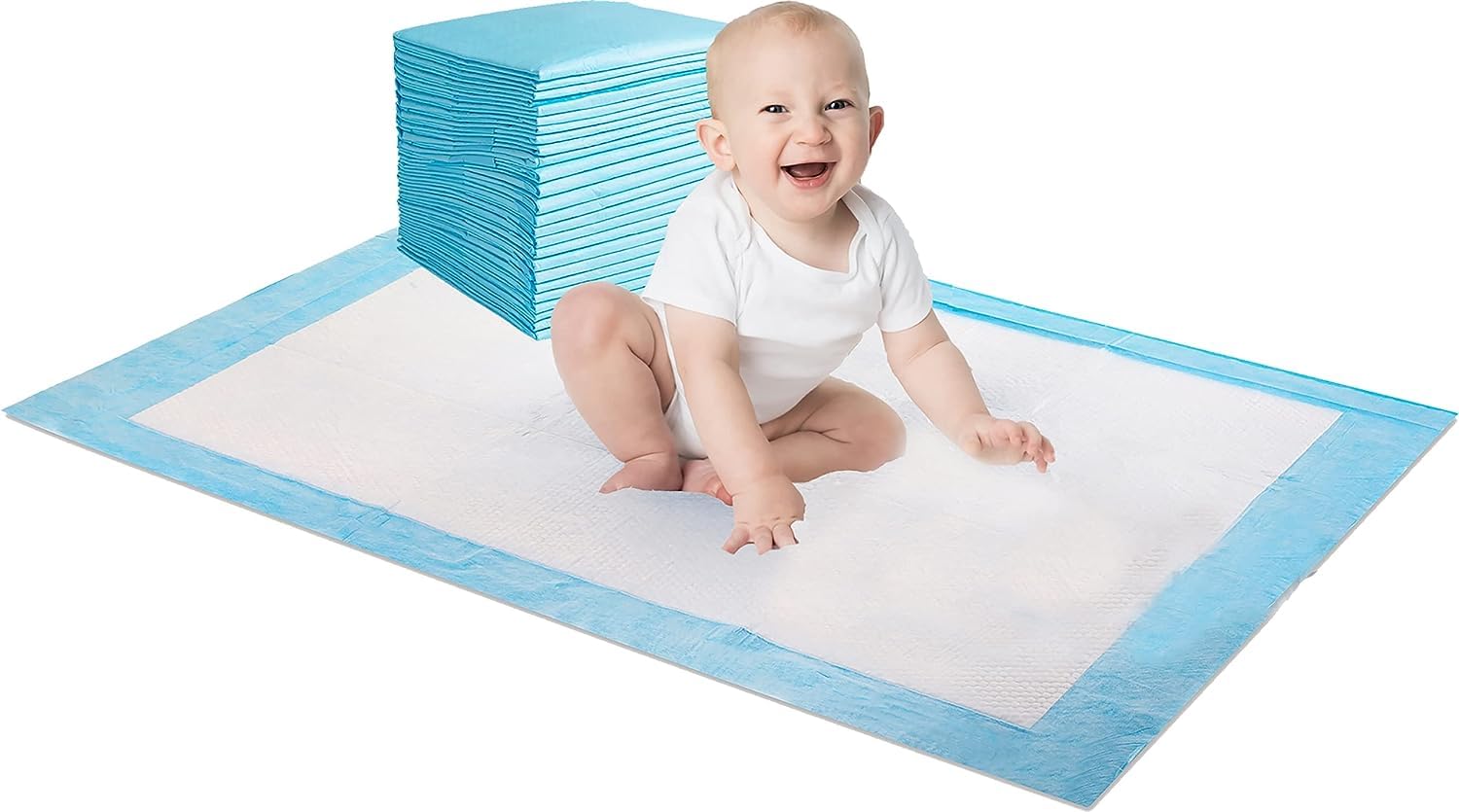 20 x Easy Care Solutions 60 x 90 cm | Portable Baby Changing Disposable Mats | for Babies and Toddlers | Potty Training Mats (1 Pack of 20) (4 Packs of 20)