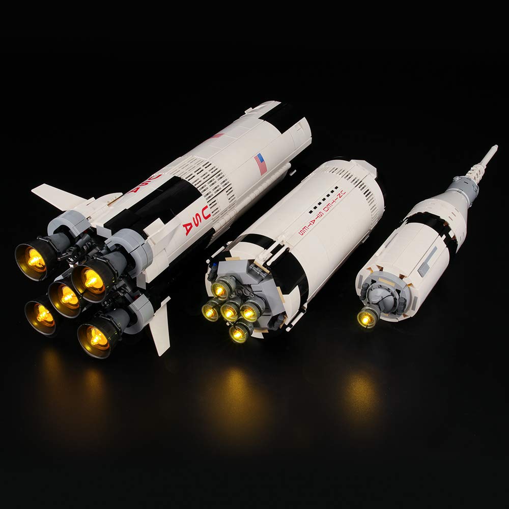 LIGHTAILINGLight Set for (Ideas NASA Apollo Saturn V) Building Blocks Model - Led Light kit Compatible with Lego 21309(NOT Included The Model)