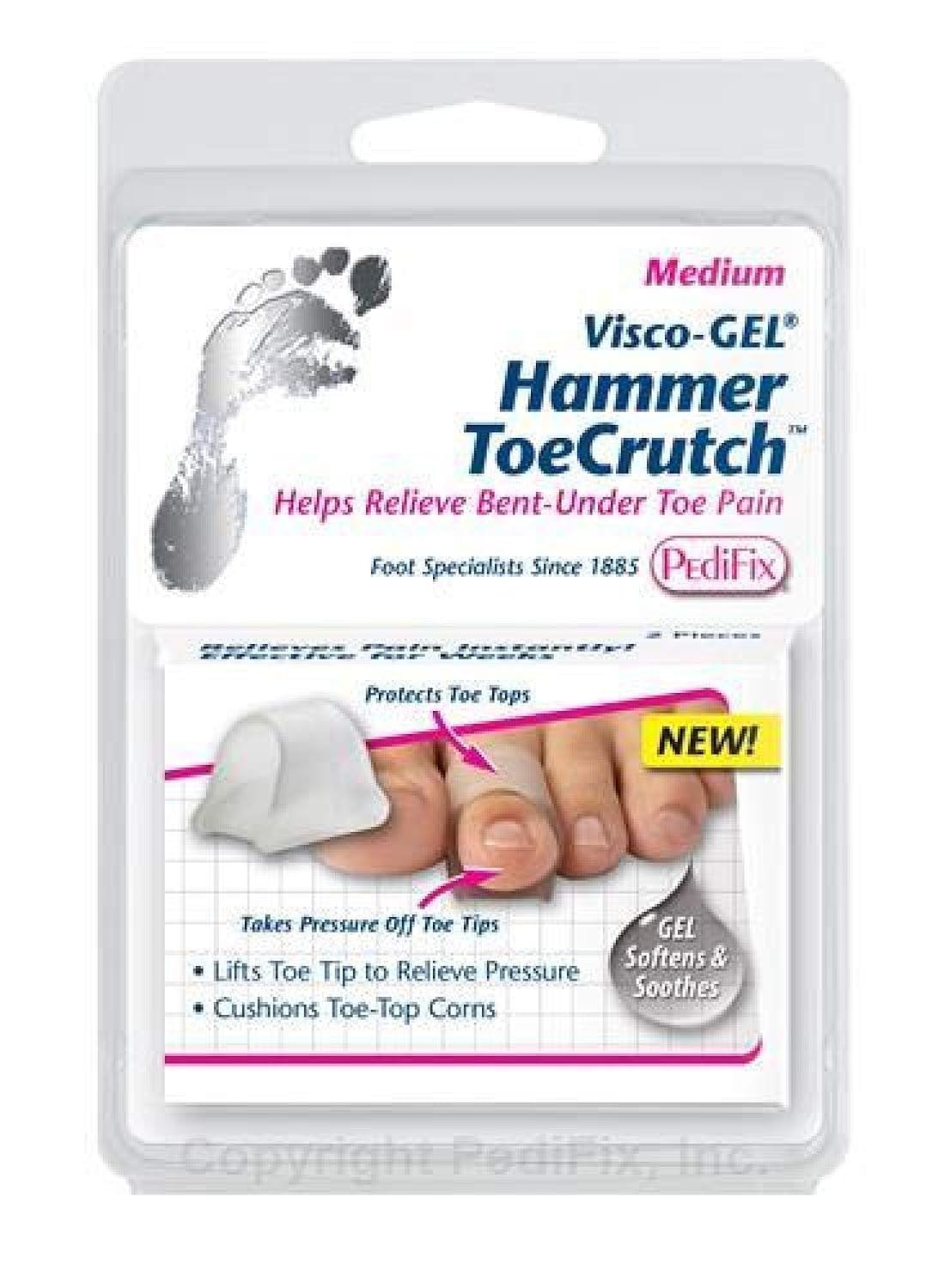 Pedifix Visco GEL Hammer Toe Crutch Item # 1037-M Medium 4 Total SMARTGEL TECH