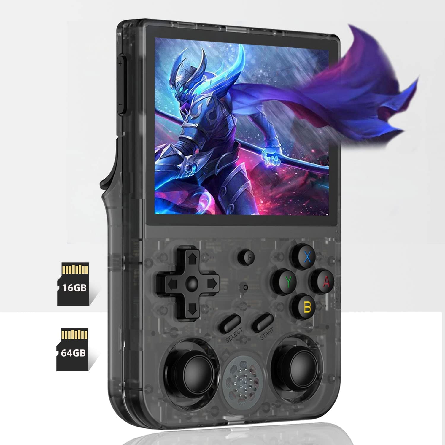 ANBERNICRG353V Retro Handheld Game with Dual OS Android 11 and Linux,with 64G TF Card Pre-Installed 4452 Games Supports 5G WiFi 4.2 Bluetooth Online Fighting,Streaming and HDMI (Transparent Purple)