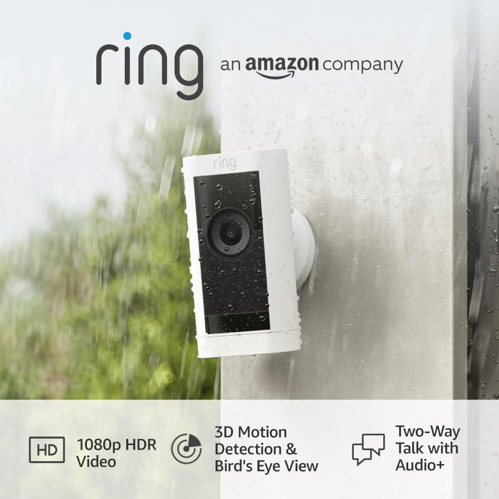 Ring Outdoor Camera Pro Battery (Stick Up Cam Pro) by Amazon | Wireless Security Camera with 1080p HDR Video, 3D Motion Detection, alternative to CCTV | 30-day free trial of Ring Protect