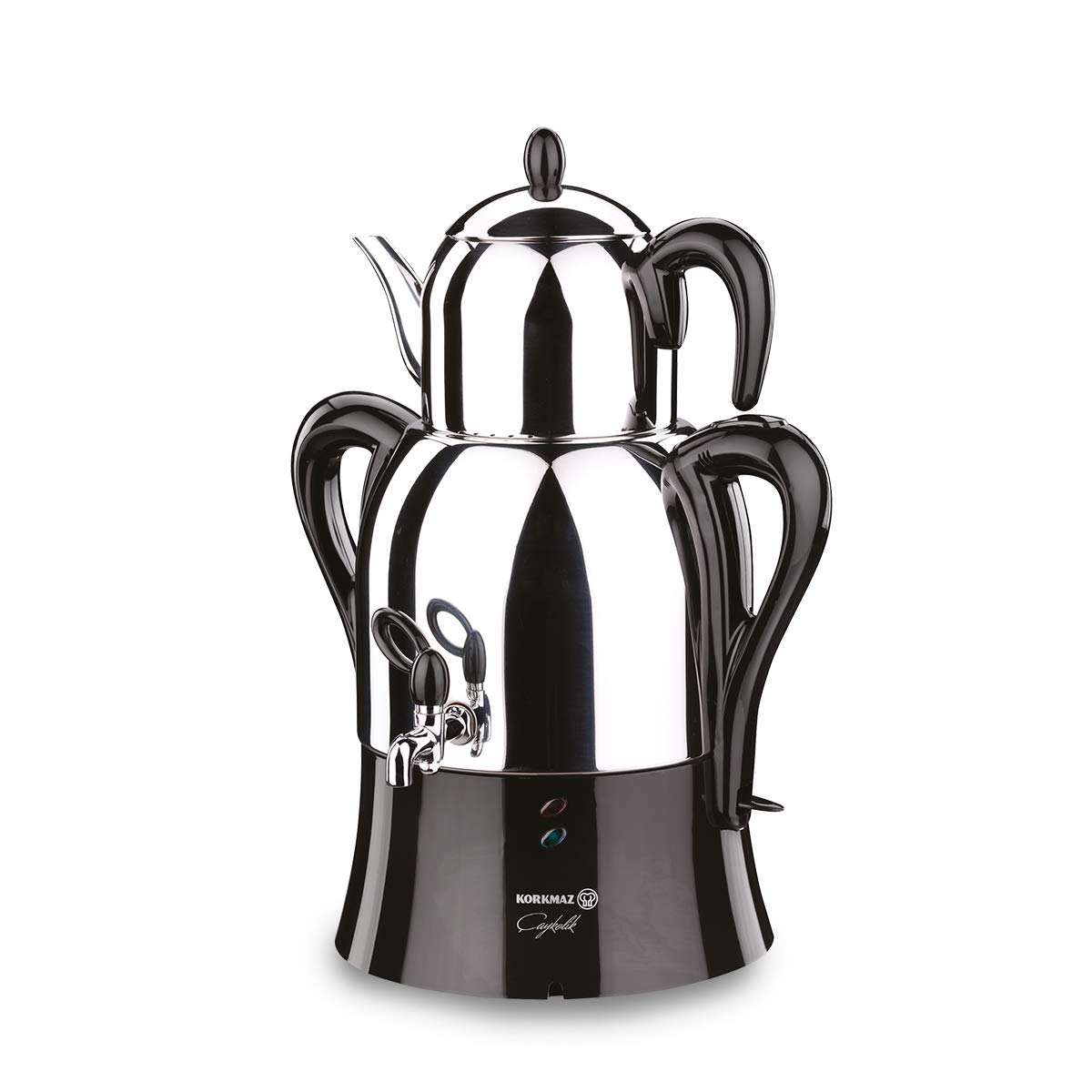 Korkmaz Caykolik Samovar, Black And Silver, A341-04