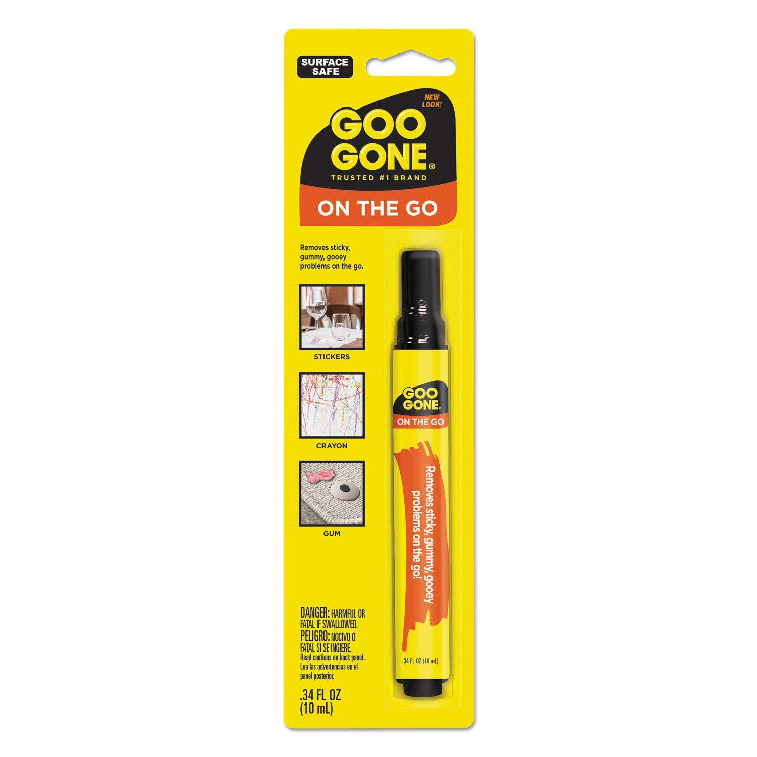 Goo Gone On The Go Pen - 0.34 Ounce - Adhesive Removing Pen Removes Stickers Price Tags and Scuffs