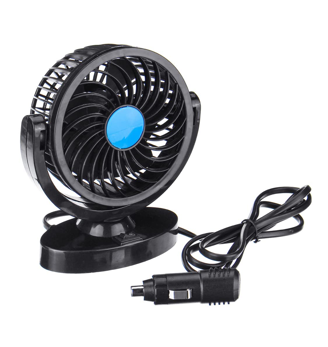 Kardeck Car 360 Degree Rotating Single Headed Cooling Fan Air Black for Maruti Eeco