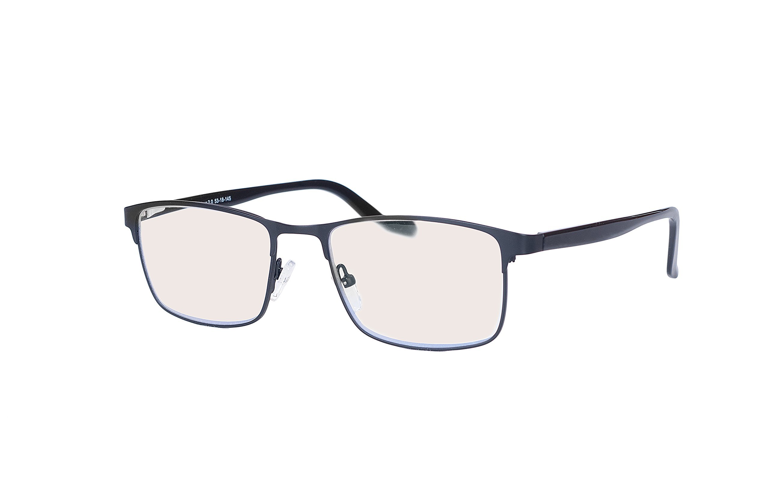 SplendentiEyewear Reader Computer Gl– 1.5-3.0 Strength – Blue Light, UV & Digital Eyestrain Protection – Eco-Friendly Unisex Model “Focus”