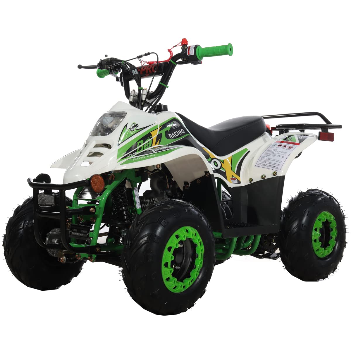 X-PRO Bolt 110 110cc ATV Quad Gas Powered 110cc 4 Wheeler ATVs Off Road ATV 4 Wheelers(Green)