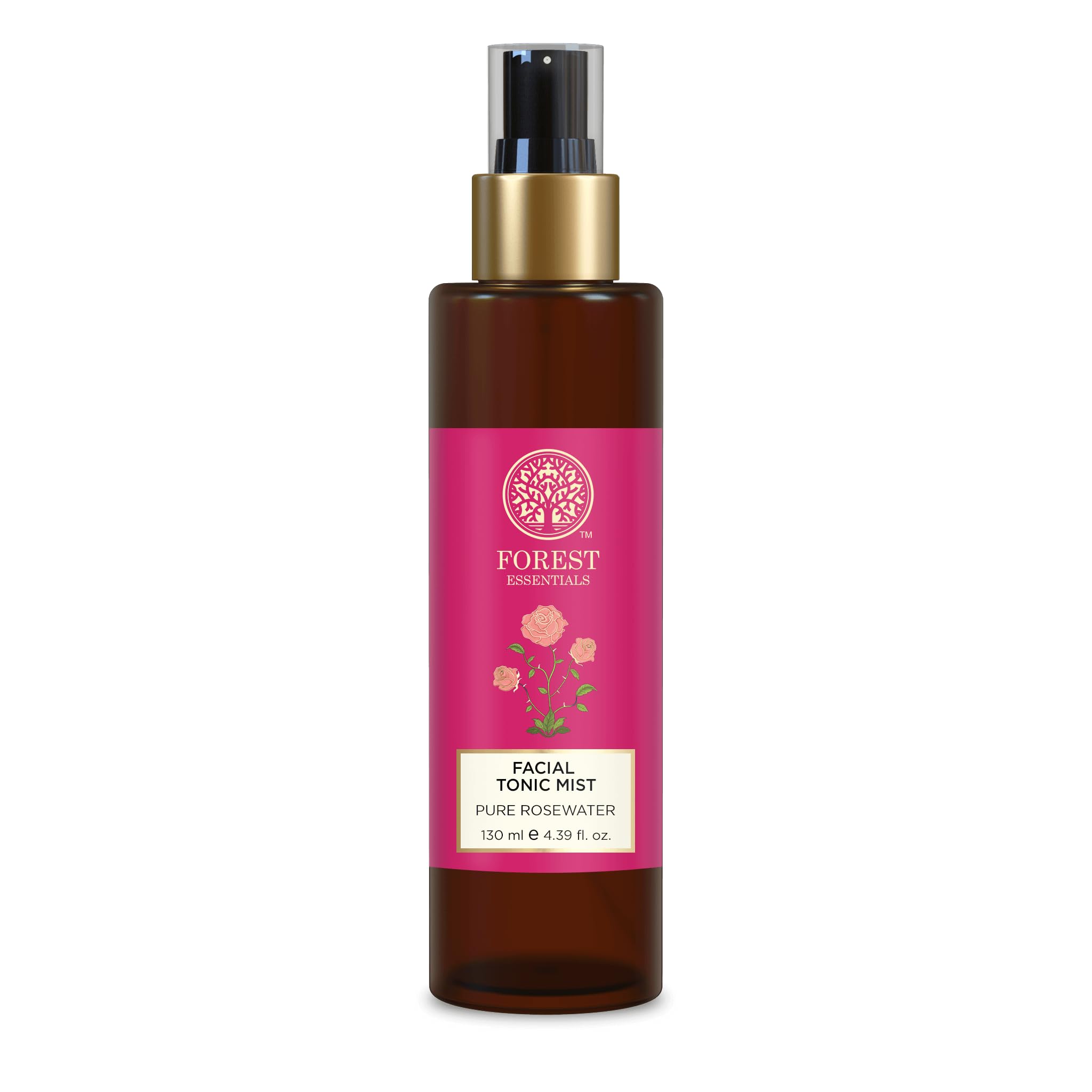 Forest Essentials Facial Tonic Mist Pure Rosewater|Fresh & Fragrant|Hydrates|Unisex Toner Spray For Face