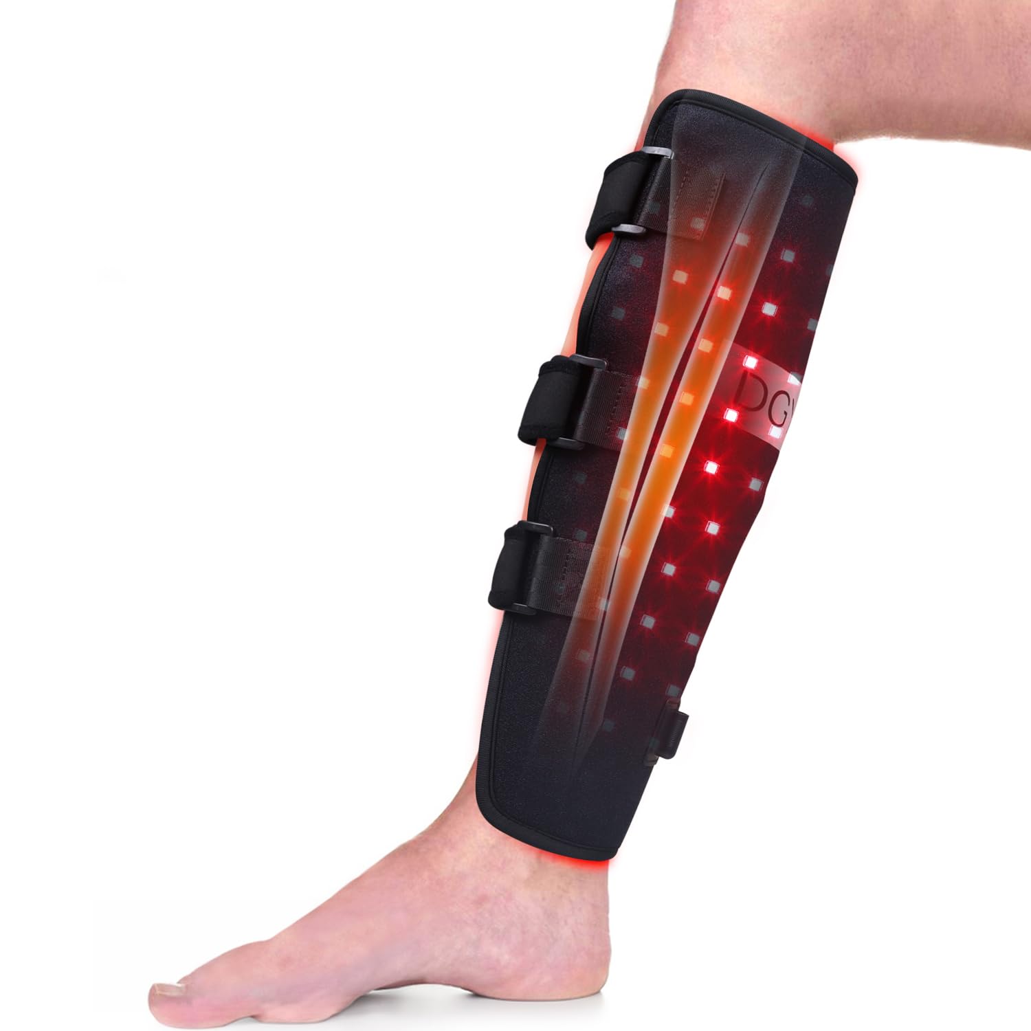 DGYAO Red Light Therapy for Calf & Arm Pain, Near Infrared Therapy Wrap for Calf Thigh Pain Relief Portable Deep Light Therapy with Timer for Muscle Recovery