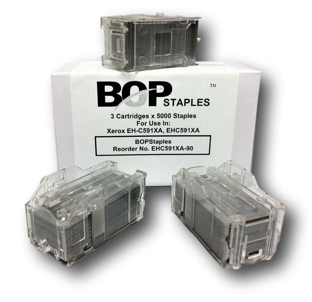 BOPStaples Brand Compatible for Xerox EH-C591XA, EHC591XA Staples, Staple Cartridge Refills (3 Cartridges X 5000)F