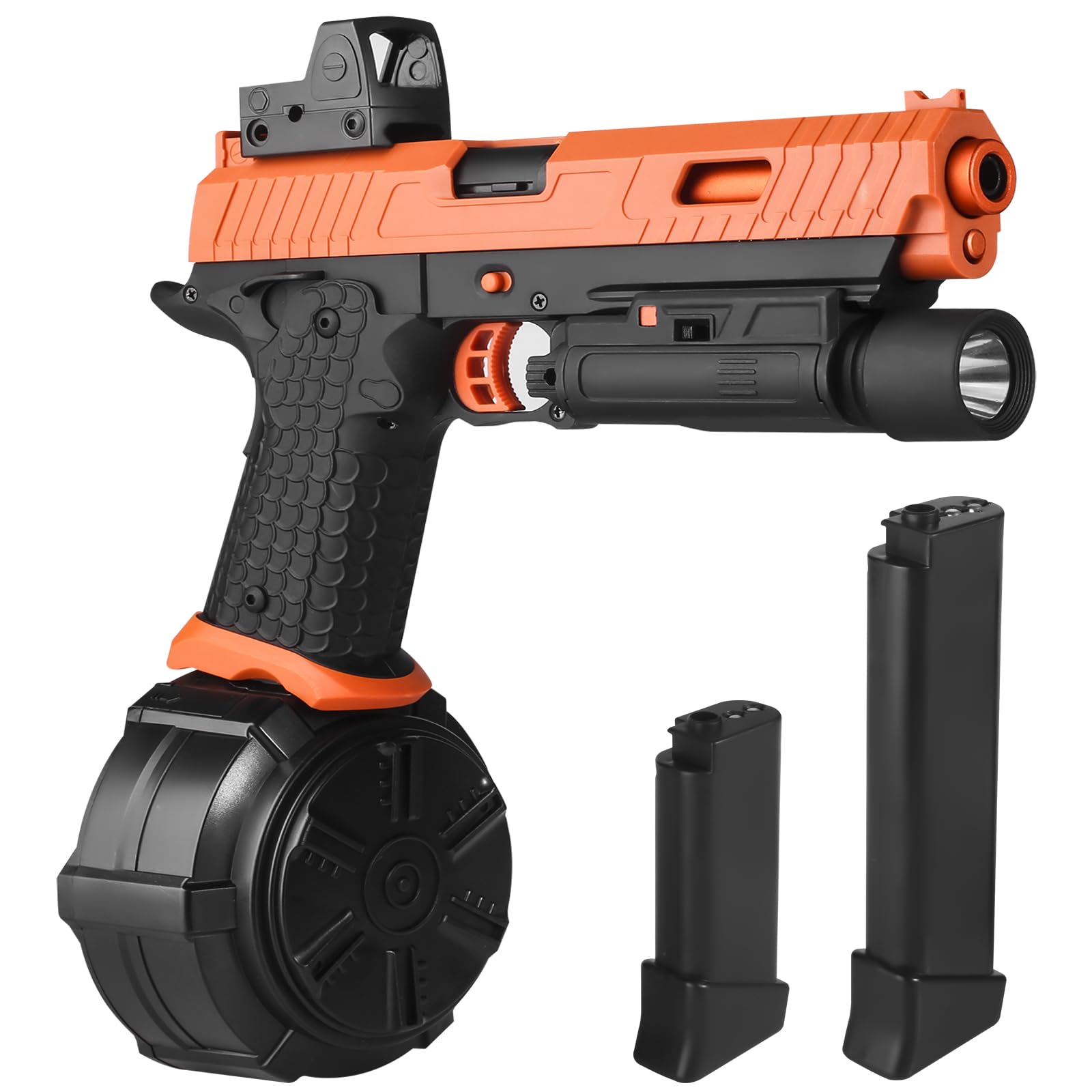 SitertCFElectric Gel Toys New X5, Full Auto Splat-Blaster Includes Drum and Goggles for Outdoor Team Game, JM-X2 Upgrade Version for Ages 14+,Orange