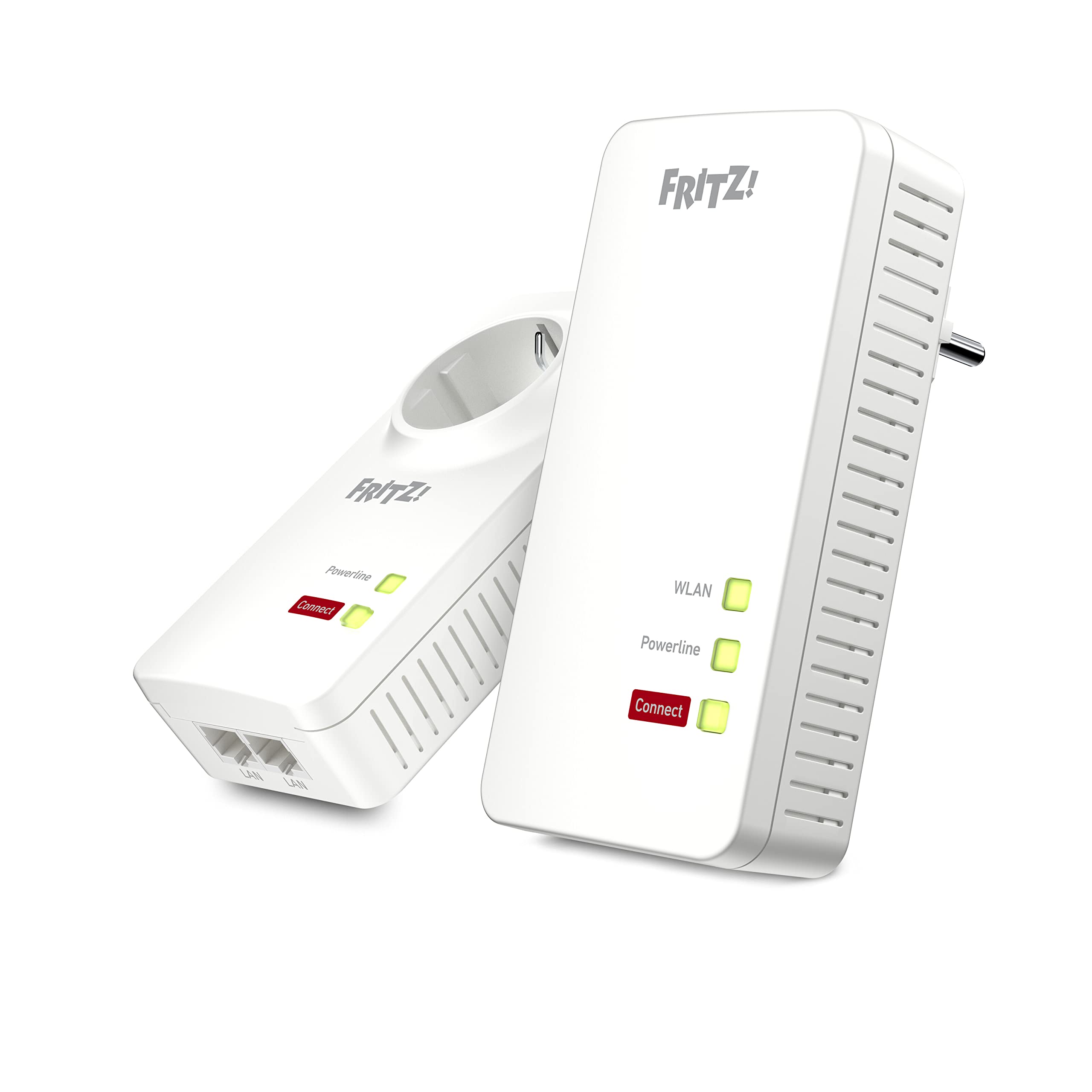 AVM FRITZ!Powerline 1260/1220 WLAN Set (WLAN Access Point, Ideal for Media Streaming or NAS Connections, 1,200 Mbps, German Version)