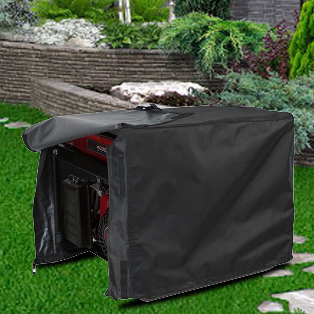 Kuuleyn Waterproof Generator Cover,Universal Weatherproof Generator Cover,Portable Outdoor Garden Patio Waterproof Electric Generator Cover Protection Covers(black)