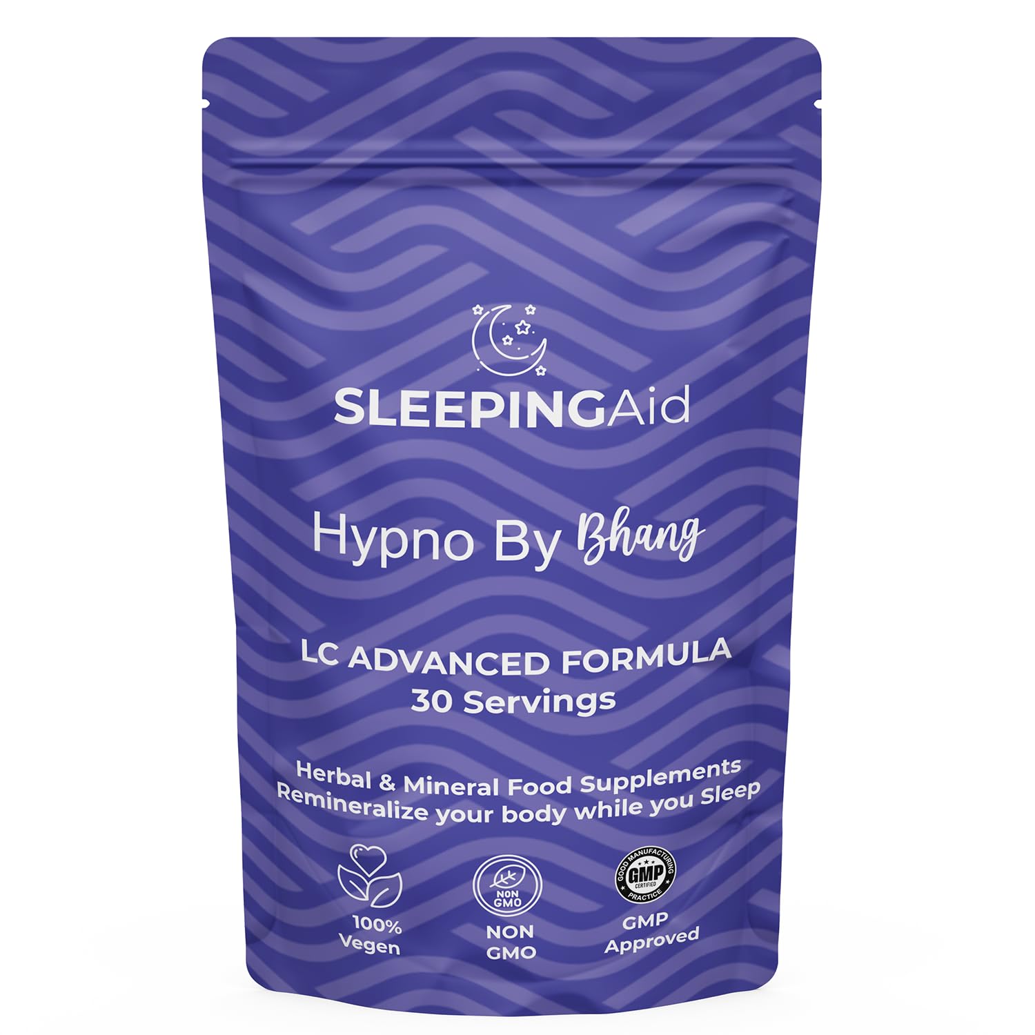 Hypno by Bhang Sleeping Tablets - Herbal Sleep Aid Supplement for Deep, Restful Sleep - Supports 30 Nights of Restful Sleep for Adults - Natural Sleep Support for Better Sleep Quality (1)