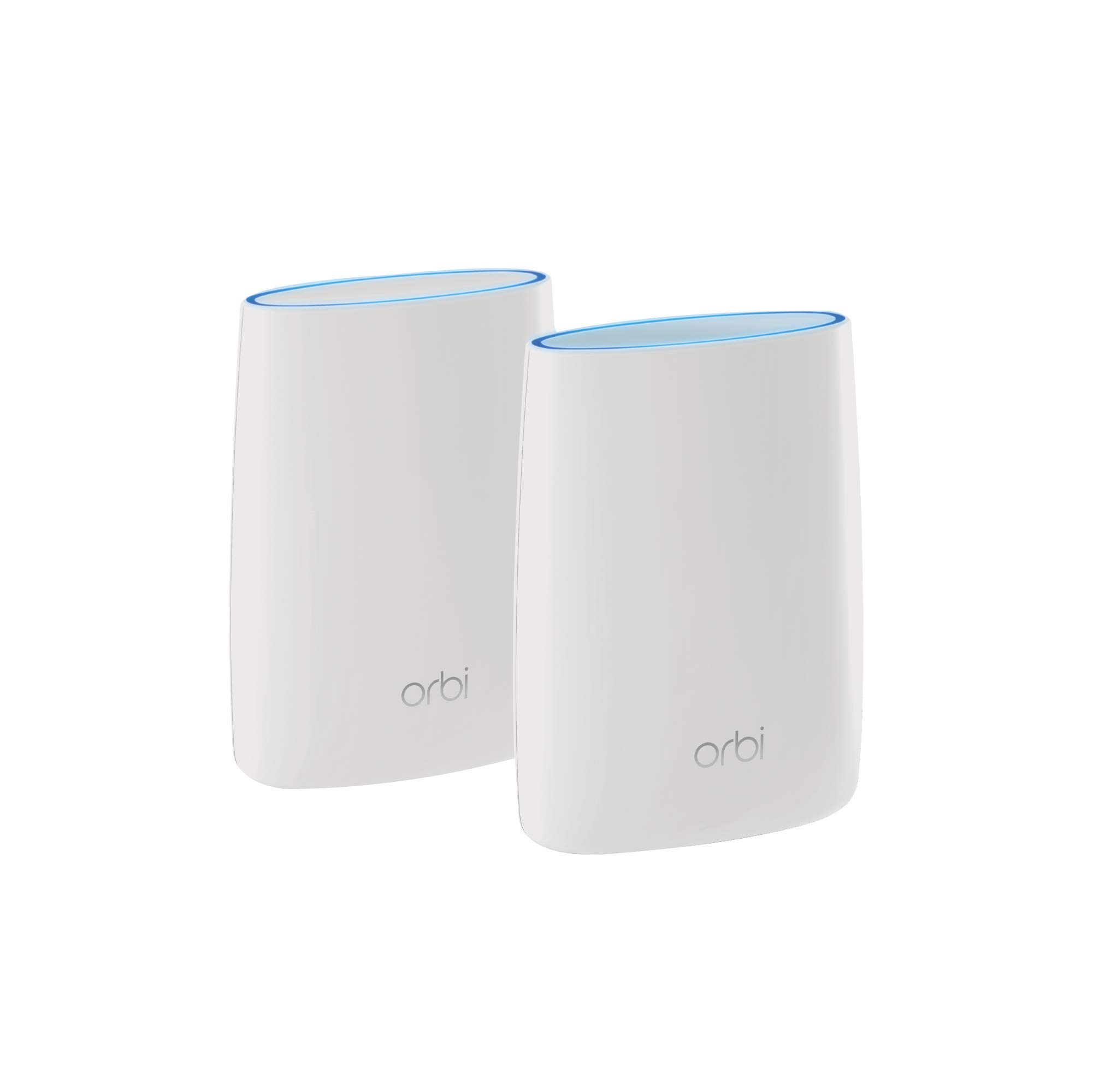 NETGEAROrbi Tri-band Whole Home Mesh WiFi System with 3Gbps Speed (RBK50) – Router & Extender Replacement Covers Up to 5,000 sq. ft., 2-Pack Includes 1 Router & 1 Satellite White